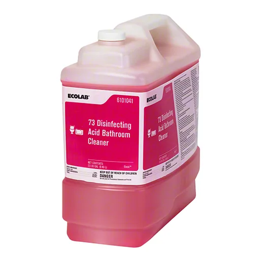 Ecolab® 73 Disinfecting Acid Bathroom Cleaner, 2.5 gal.