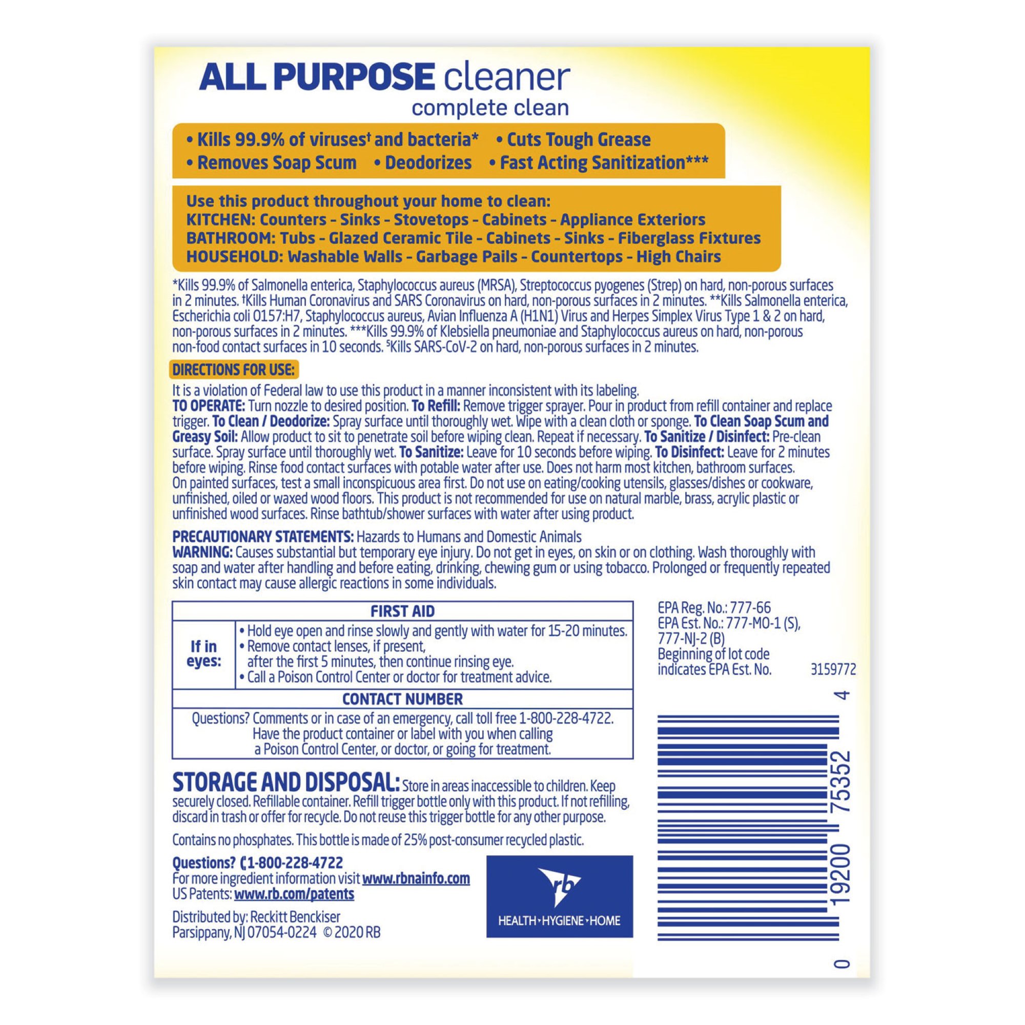 Lysol® All Purpose Cleaner, Lemon Breeze - Image 4