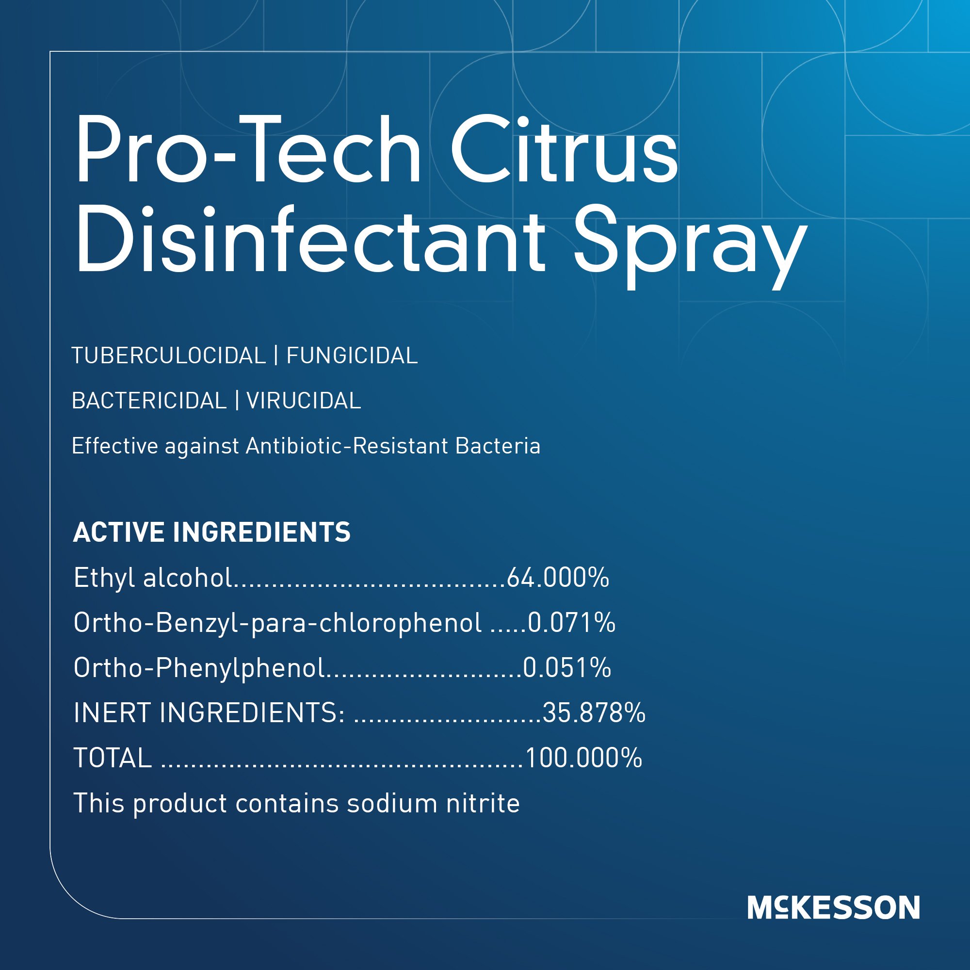 McKesson Pro-Tech Surface Disinfectant Cleaner Alcohol-Based Liquid Citrus Scent - Image 2
