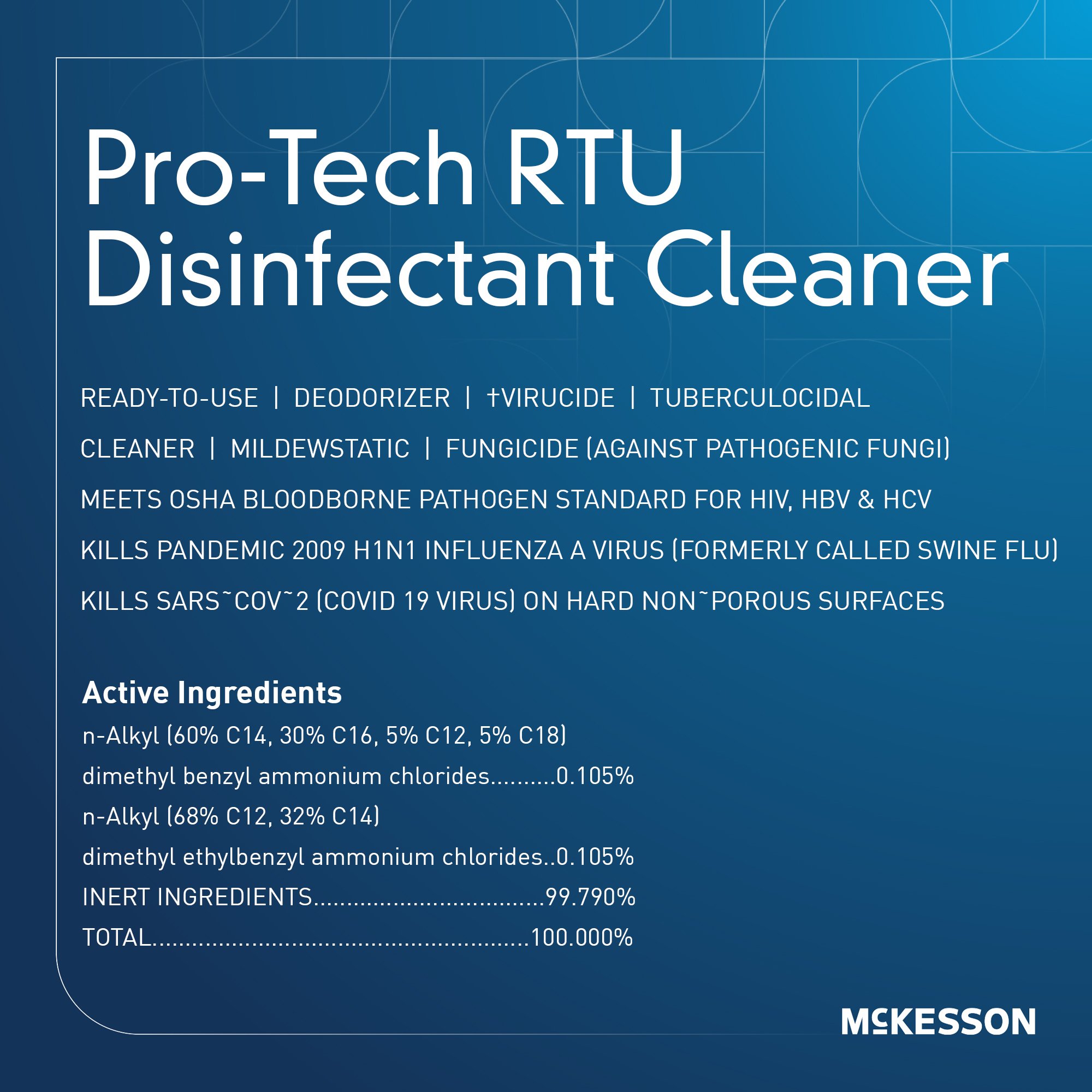 McKesson Pro-Tech Surface Disinfectant Cleaner Alcohol-Based Liquid Floral Scent - Image 3