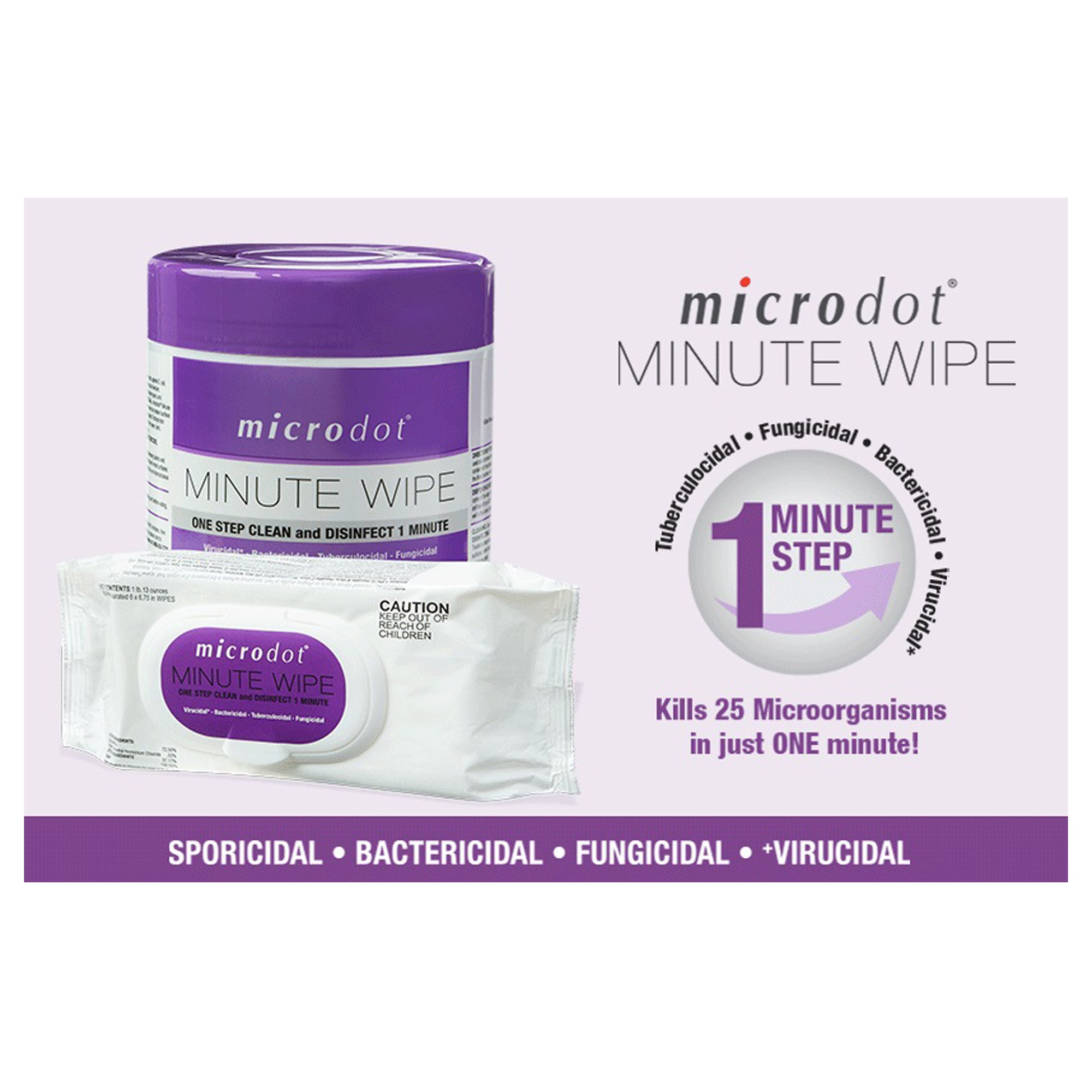 microdot® Minute Wipe, 60 Count Flat Pack - Image 3