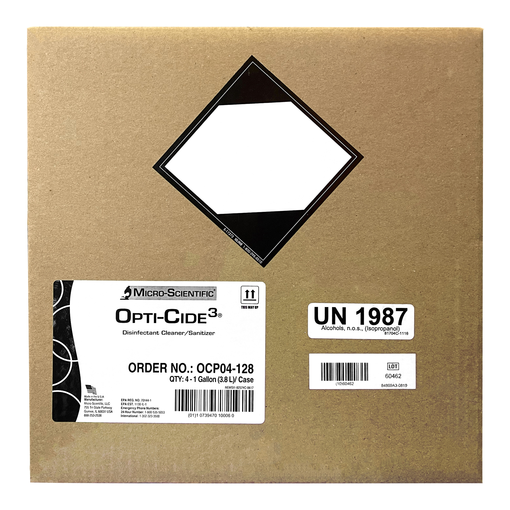 Opti-Cide3® Surface Disinfectant Cleaner, 1 gallon jug - Image 2