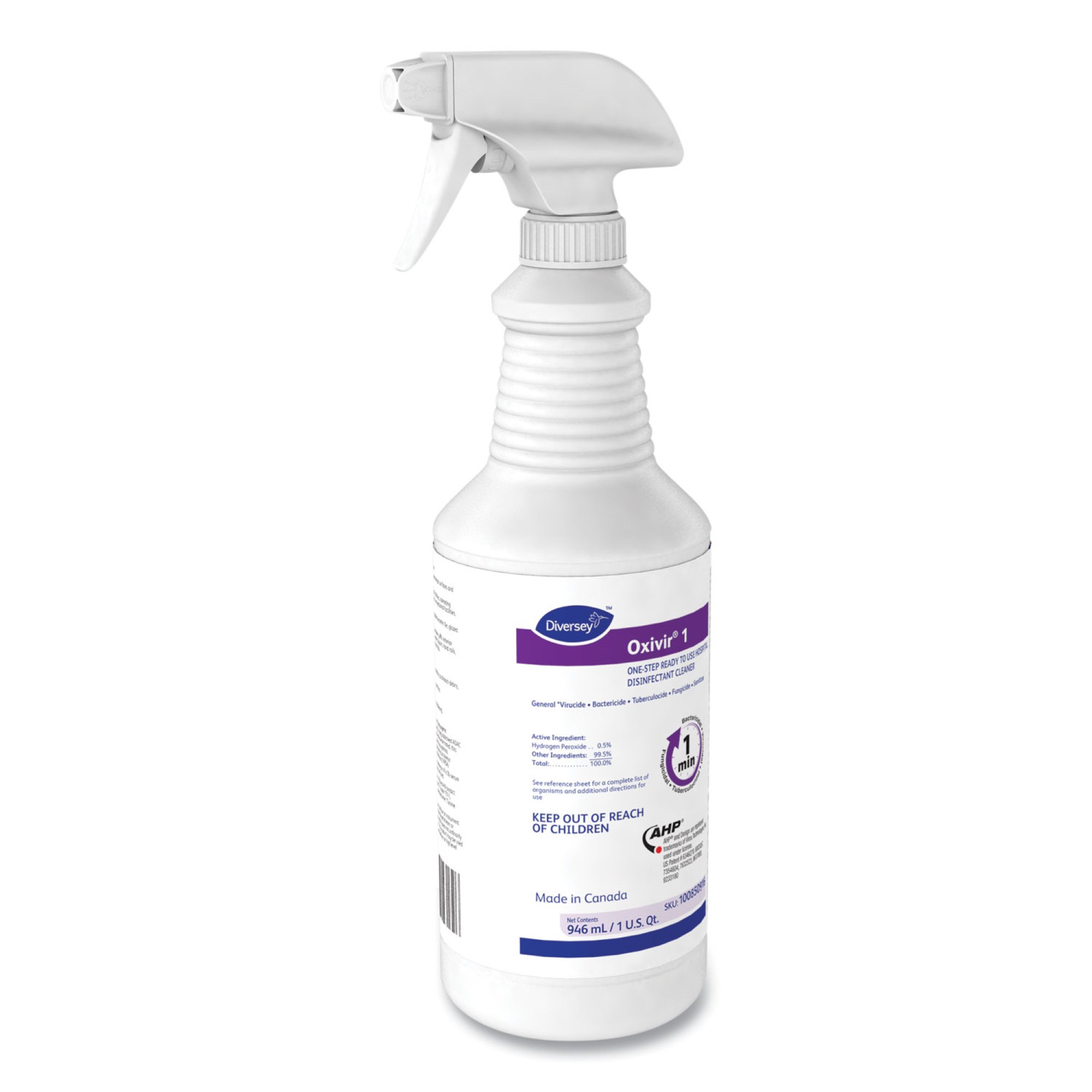 Oxivir® 1 RTU Surface Disinfectant Cleaner, 1-quart Spray Bottle