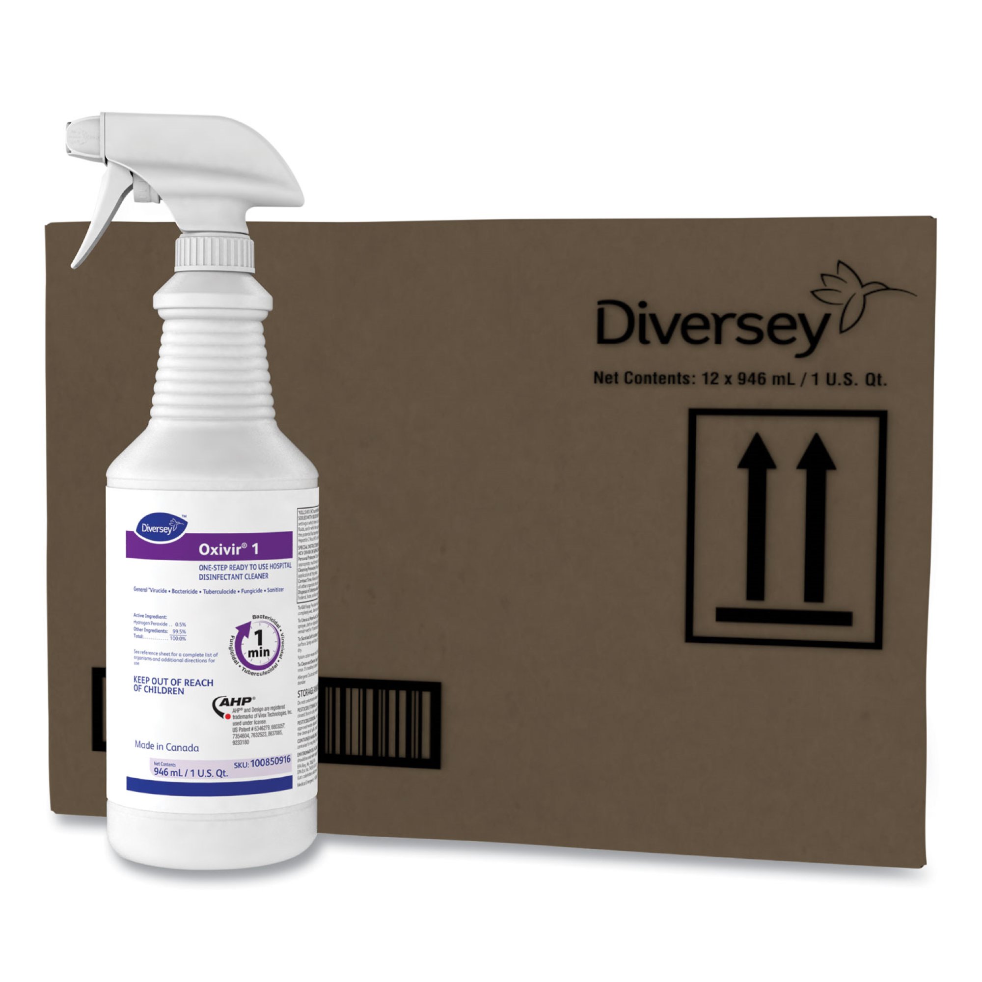 Oxivir® 1 RTU Surface Disinfectant Cleaner, 1-quart Spray Bottle - Image 4