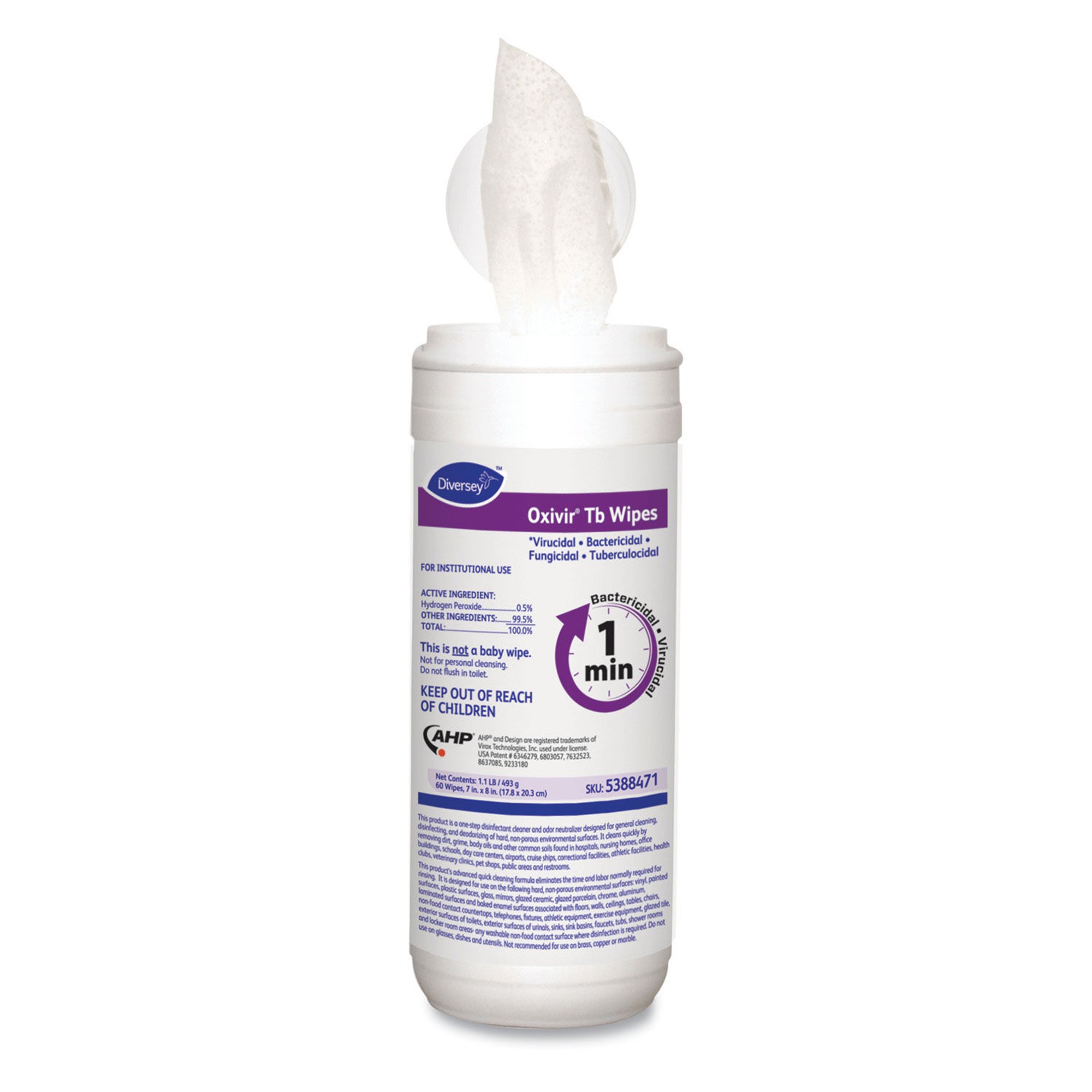 Oxivir® Tb Surface Disinfectant Cleaner Wipes, 60 ct.