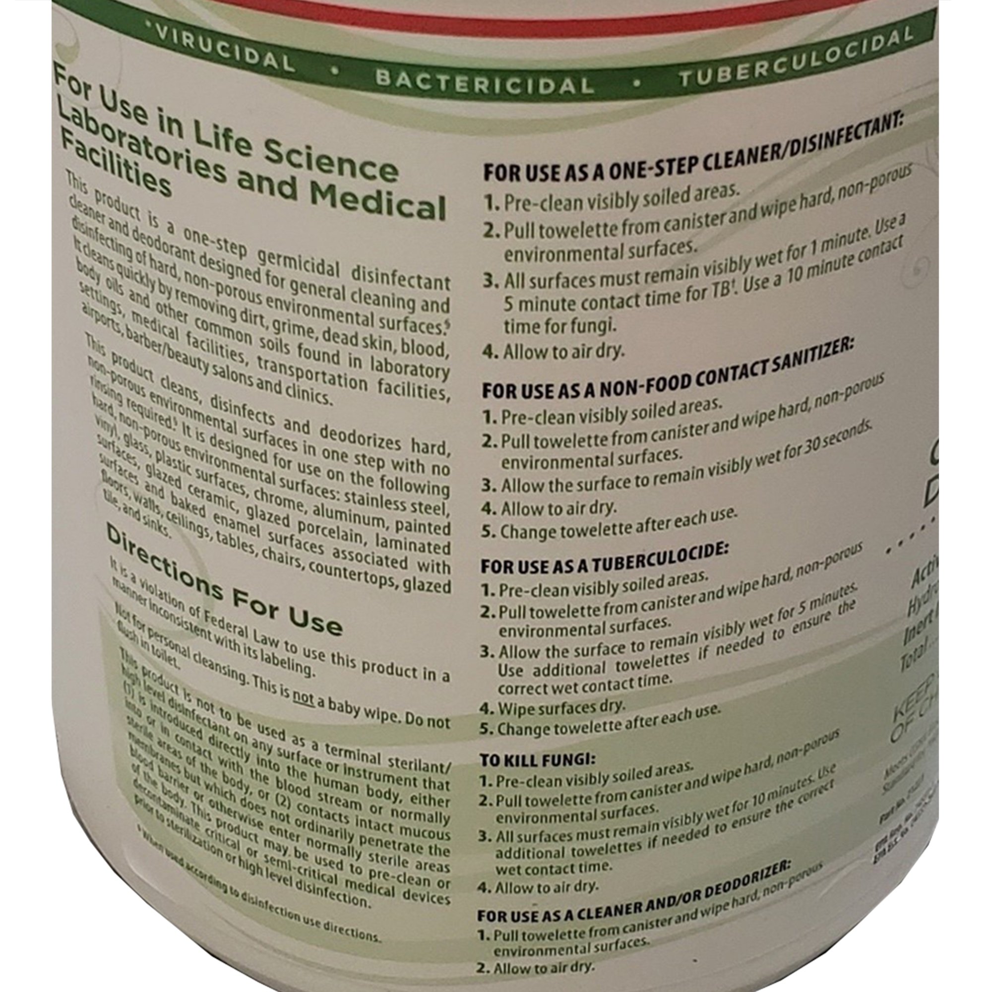 PREempt® Hydrogen Peroxide Surface Disinfectant Cleaner Wipes - Image 3