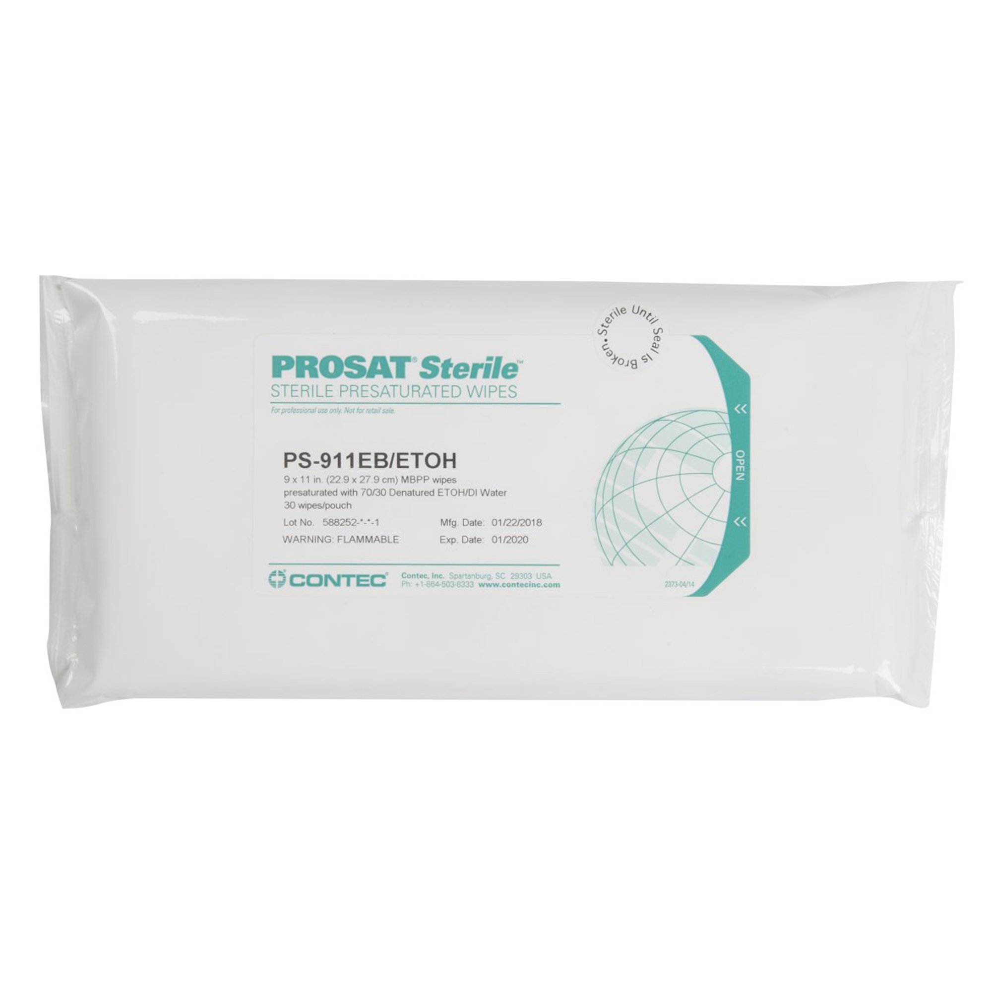 Prosat® Sterile™ Presaturated Wipes, 9 x 11 Inch