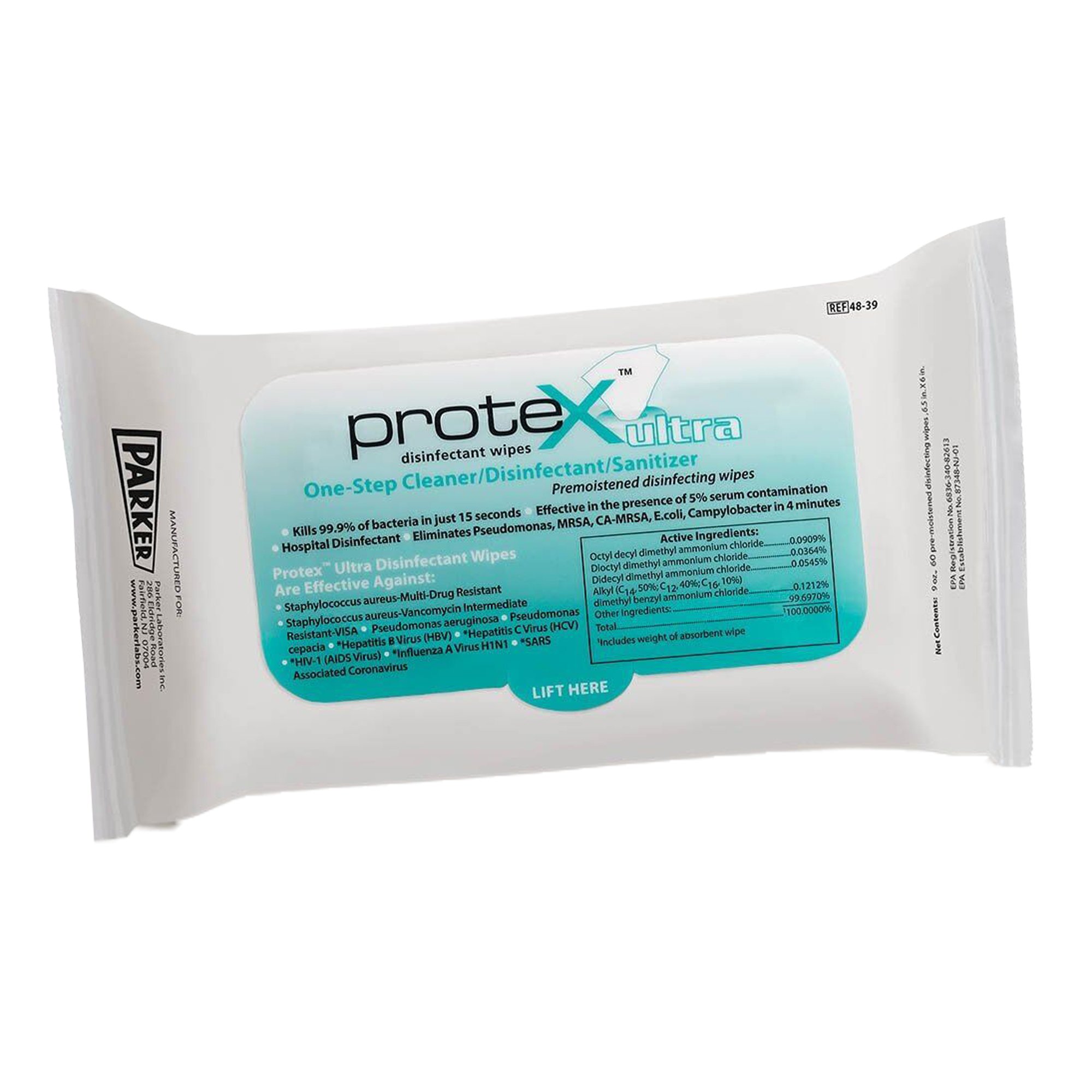 Protex™ Ultra Disinfectant Wipes, 6.5 x 6 Inch