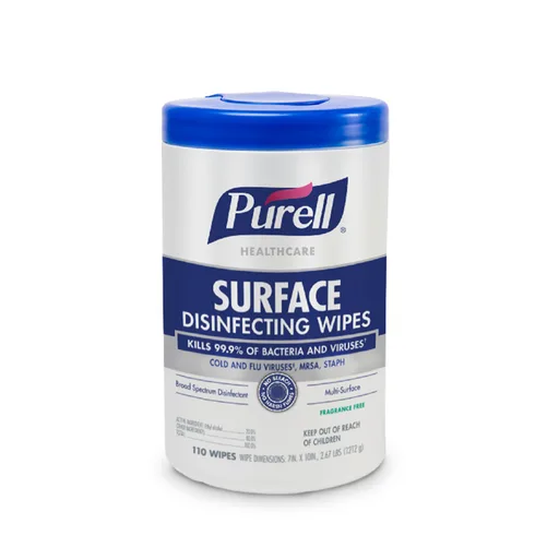 Purell® Healthcare Surface Disinfecting Wipes, Canister