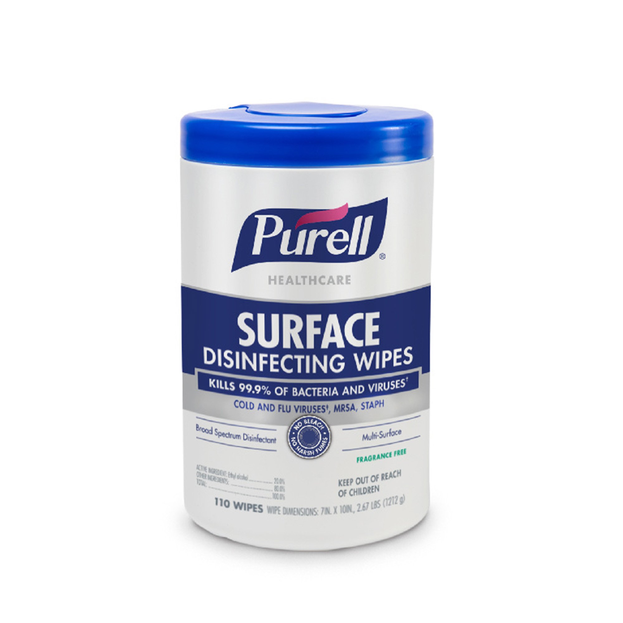 Purell® Healthcare Surface Disinfecting Wipes, Canister