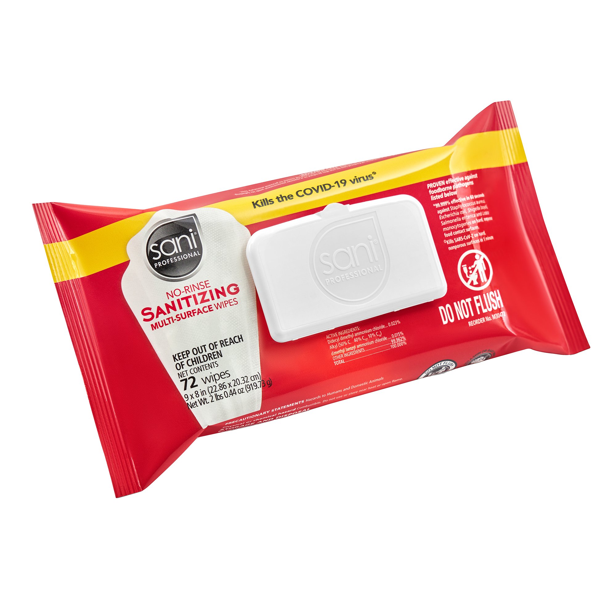 Sani Professional® Surface Disinfectant Cleaner Wipe, 8 x 9 Inch