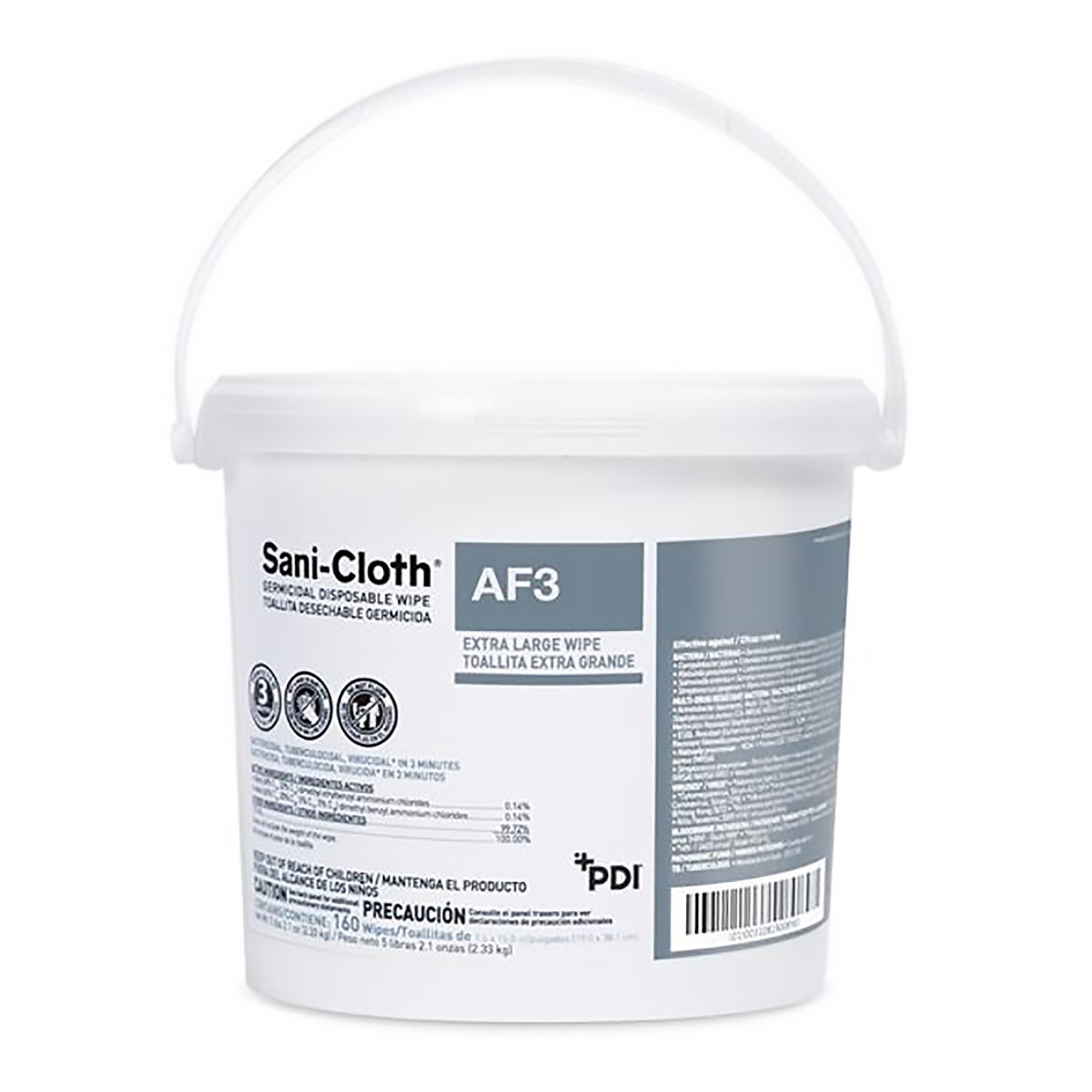 Sani-Cloth® AF3 Germicidal Extra Large Disinfectant Wipes, Pail, 160 ct.