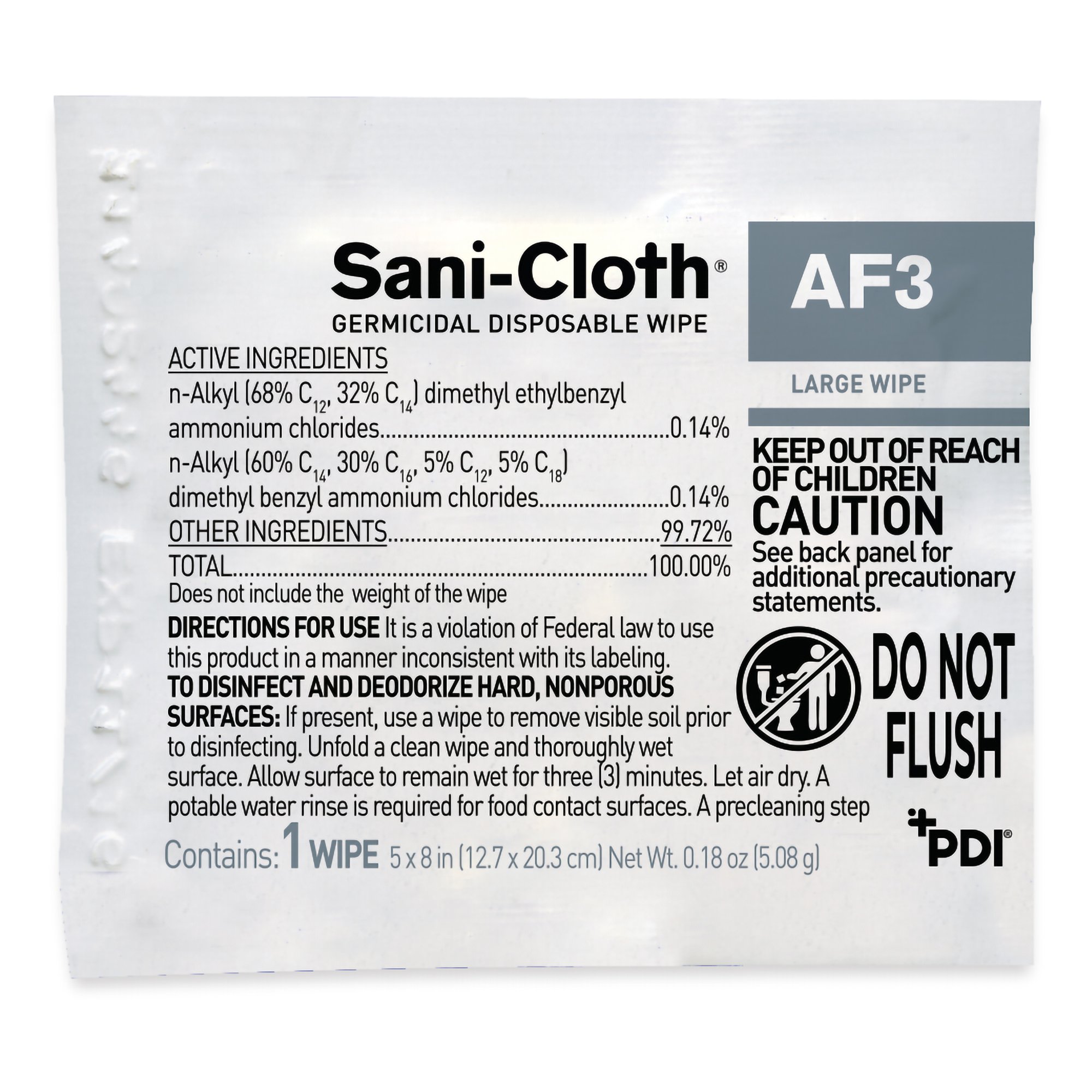 Sani-Cloth® AF3 Germicidal Large Disinfectant Wipes, Individual Packet, 50 ct. - Image 3