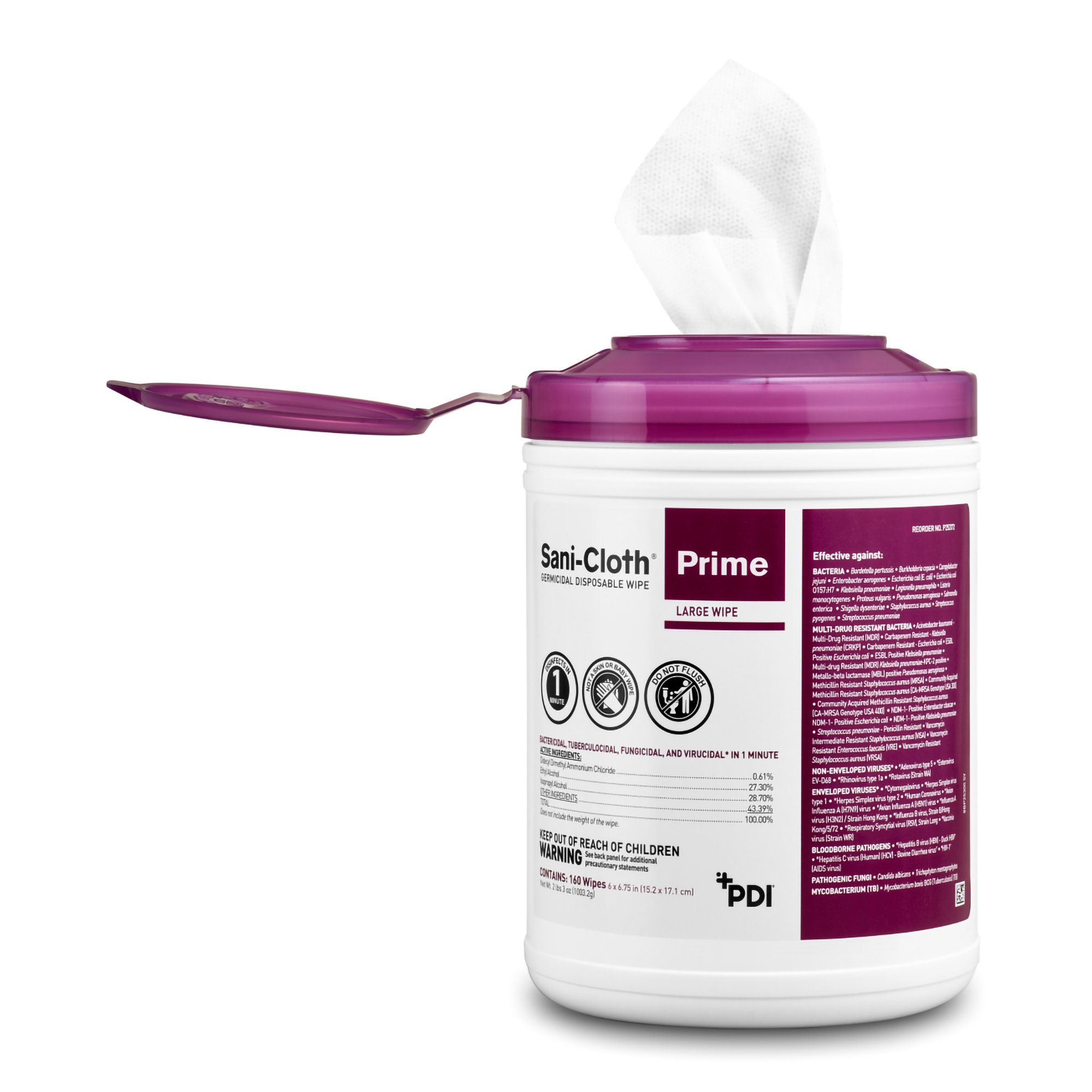 Sani-Cloth® Prime Large Germicidal Disinfectant Wipes - Image 3