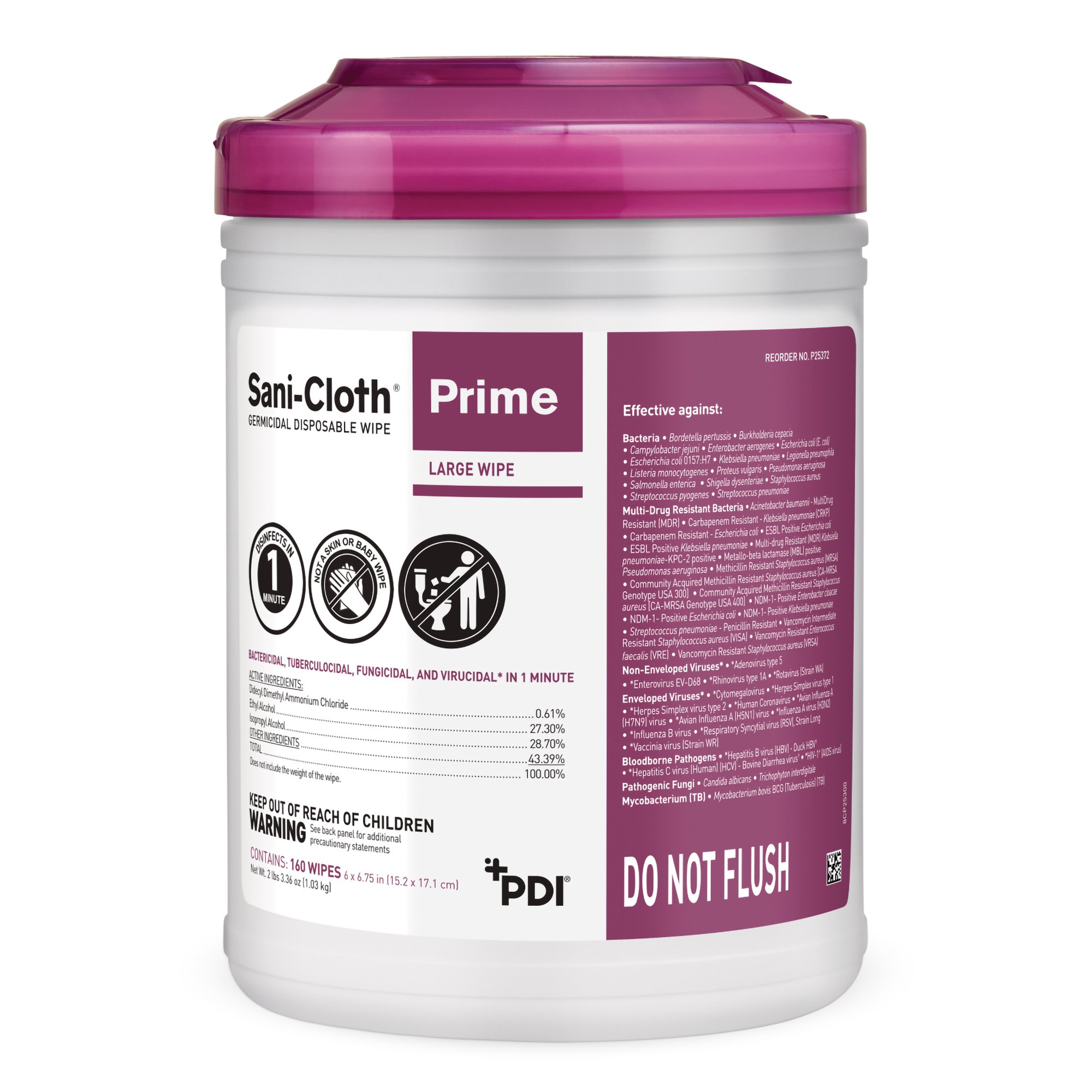 Sani-Cloth® Prime Large Germicidal Disinfectant Wipes