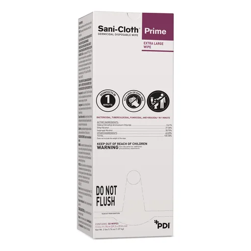 Sani-Cloth® Prime X-Large Germicidal Disinfectant Wipes, Individually Wrapped