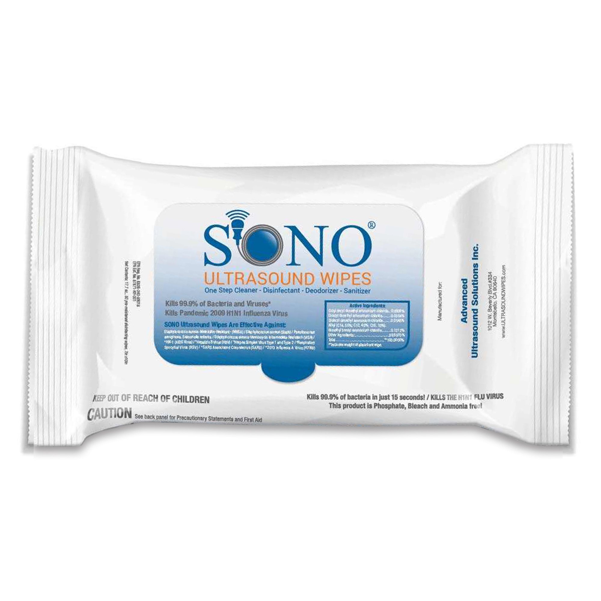 Sono® Premoistened Surface Disinfectant Cleaner Wipes