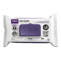 Super Sani-Cloth® Large Germicidal Disinfectant Wipes, Soft Pack