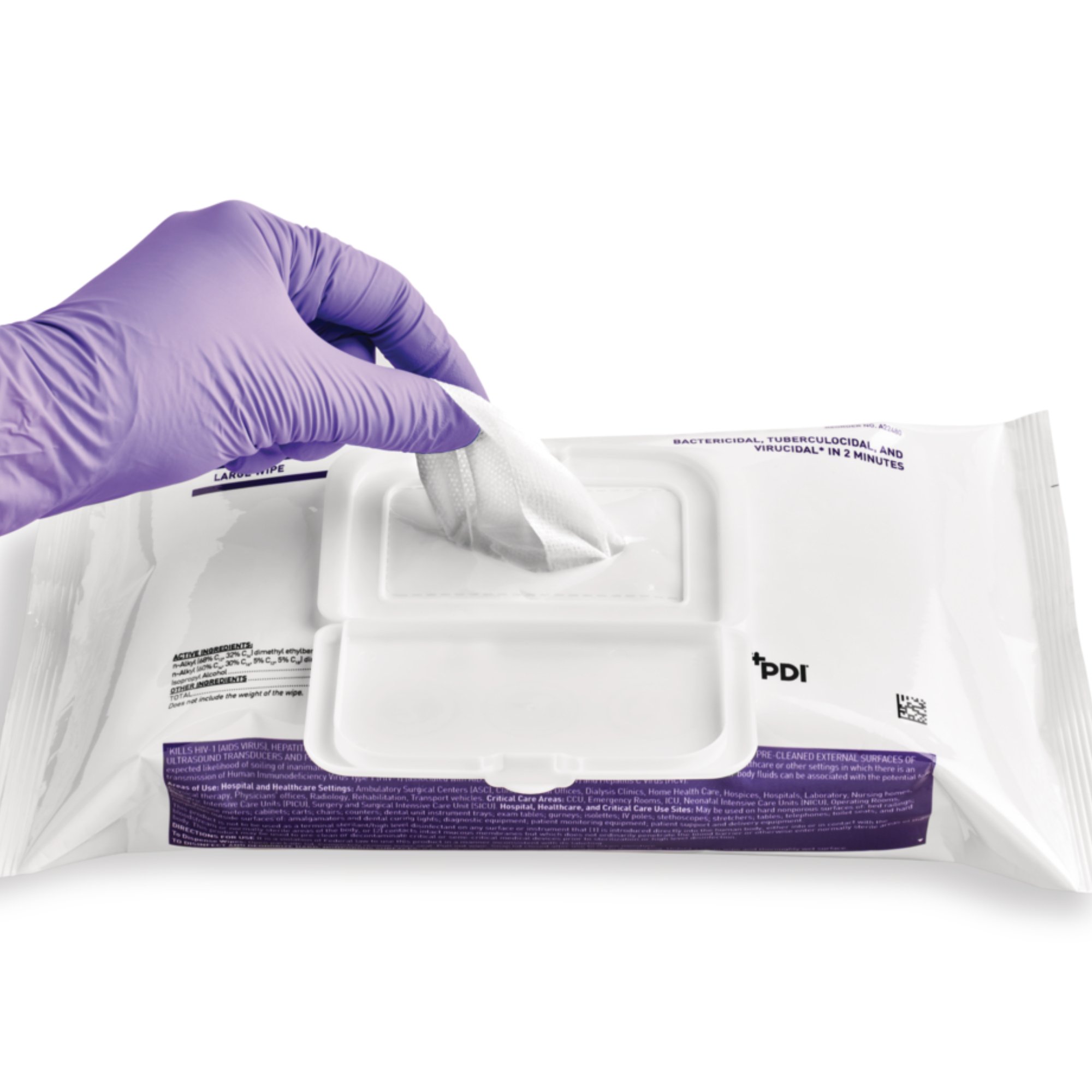 Super Sani-Cloth® Large Germicidal Disinfectant Wipes, Soft Pack - Image 5