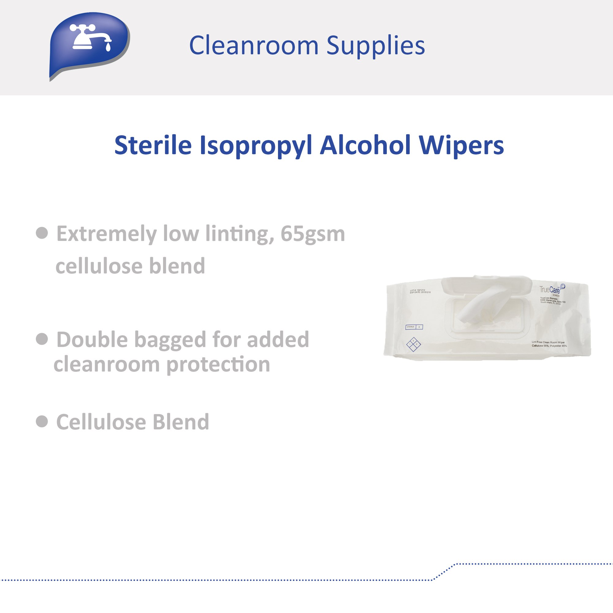 TrueCare Biomedix Sterile Isopropyl Alcohol Wipes - Image 5
