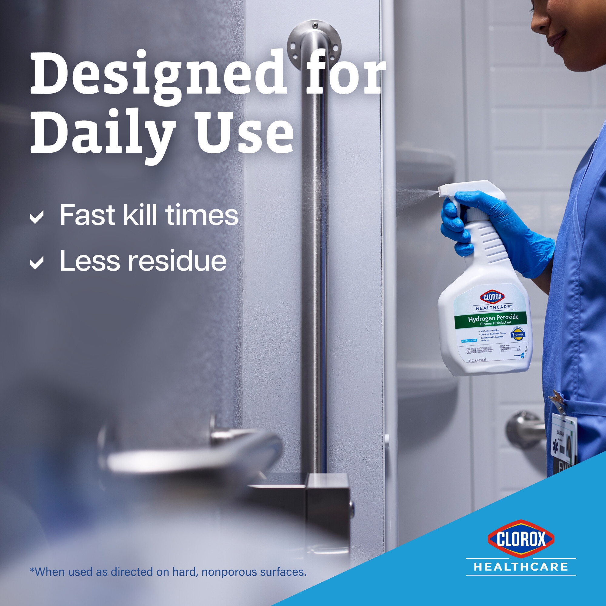 Clorox Healthcare® Hydrogen Peroxide Cleaner Disinfectant, Jug, 1 gal. - Image 9