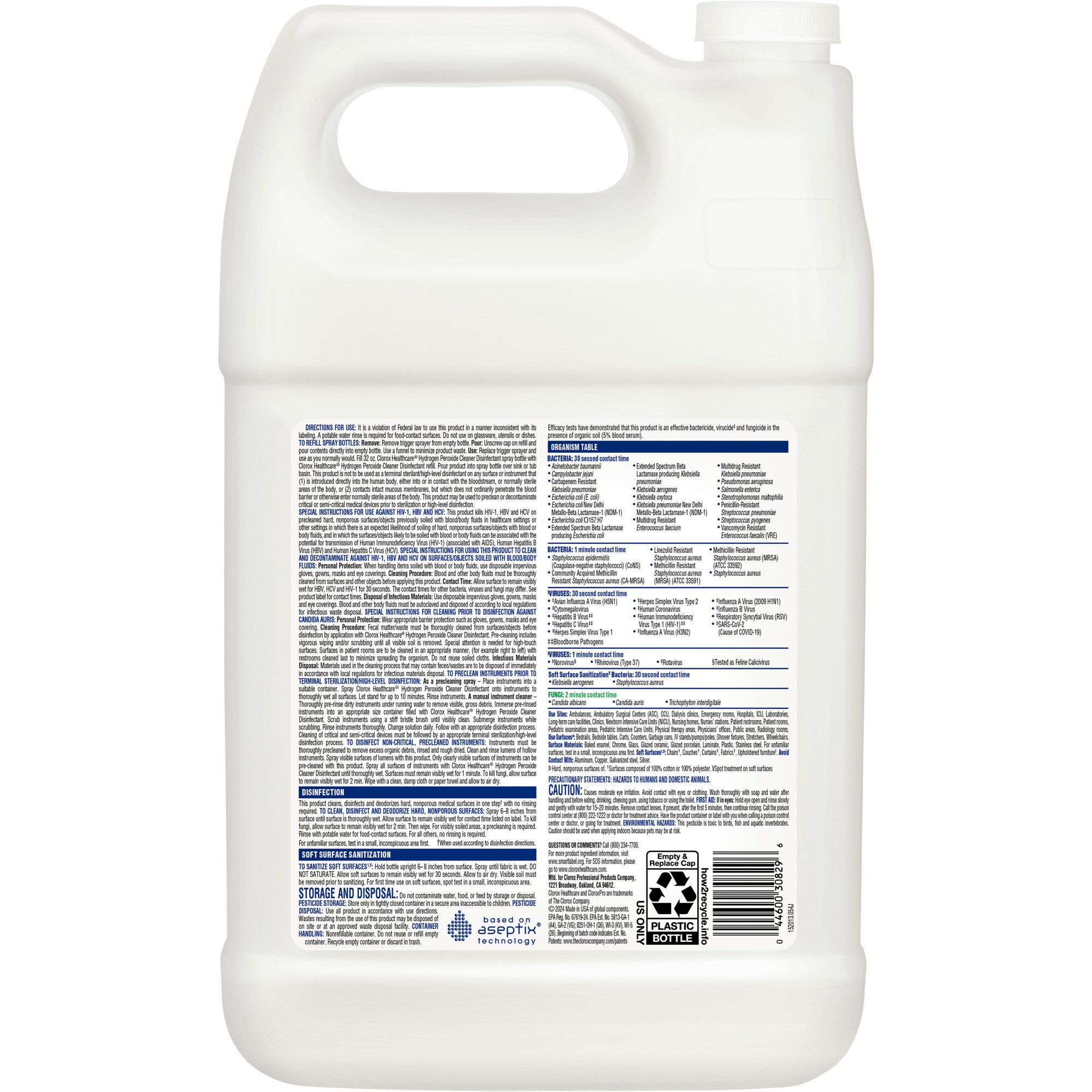 Clorox Healthcare® Hydrogen Peroxide Cleaner Disinfectant, Jug, 1 gal. - Image 4