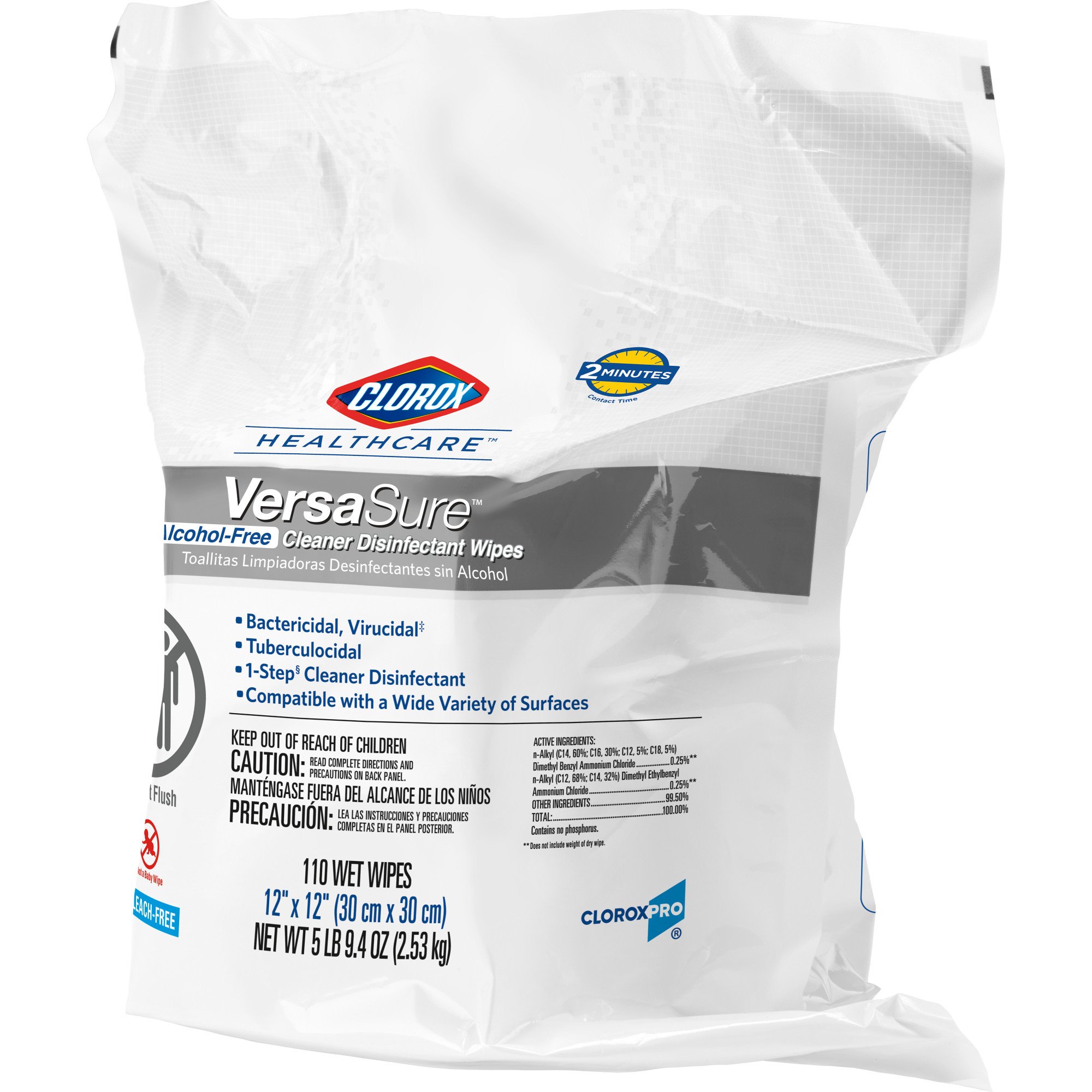 Clorox Healthcare® VersaSure® Cleaner Disinfectant Wipes, Refill Pouch - Image 2