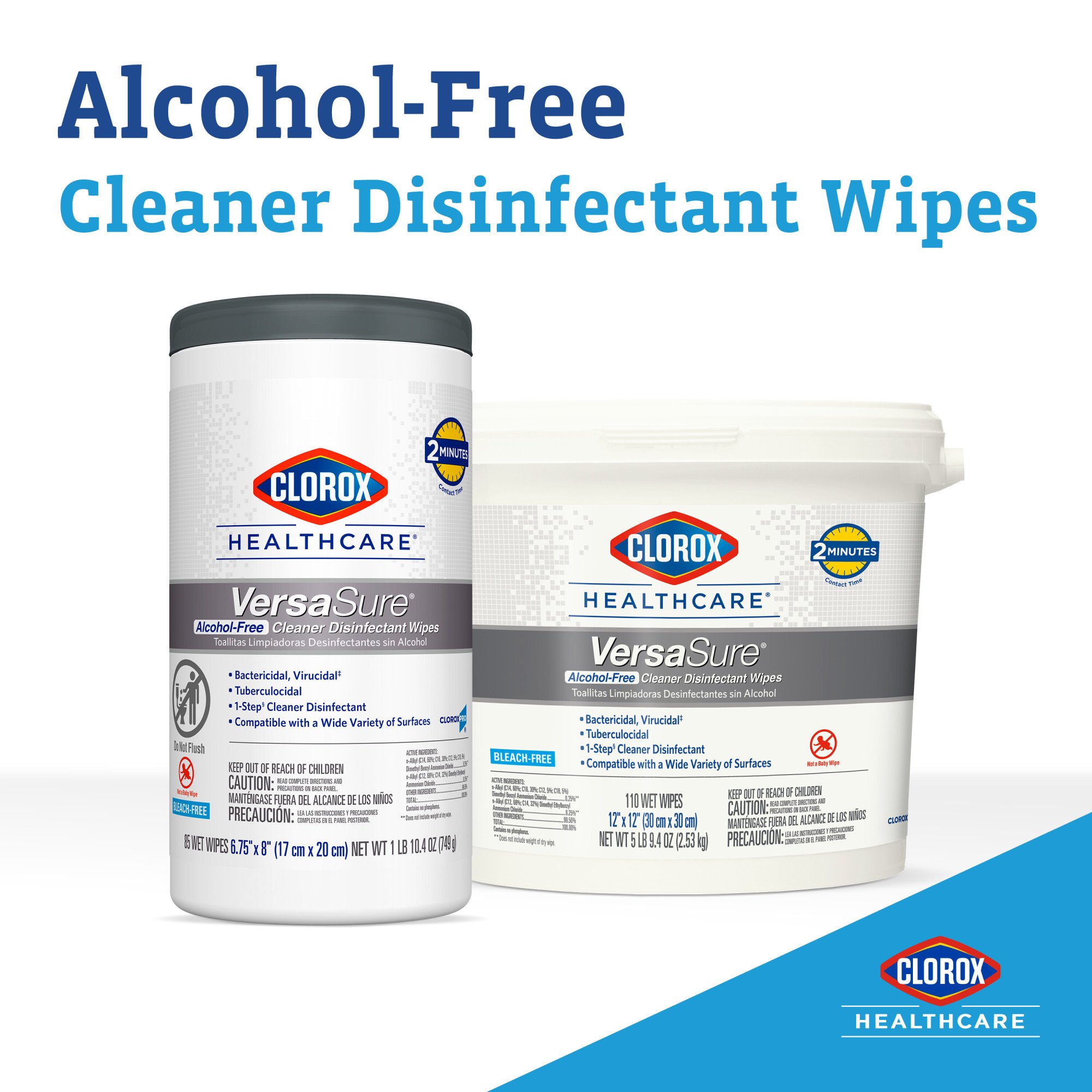 Clorox Healthcare® VersaSure® Cleaner Disinfectant Wipes, Refill Pouch - Image 6