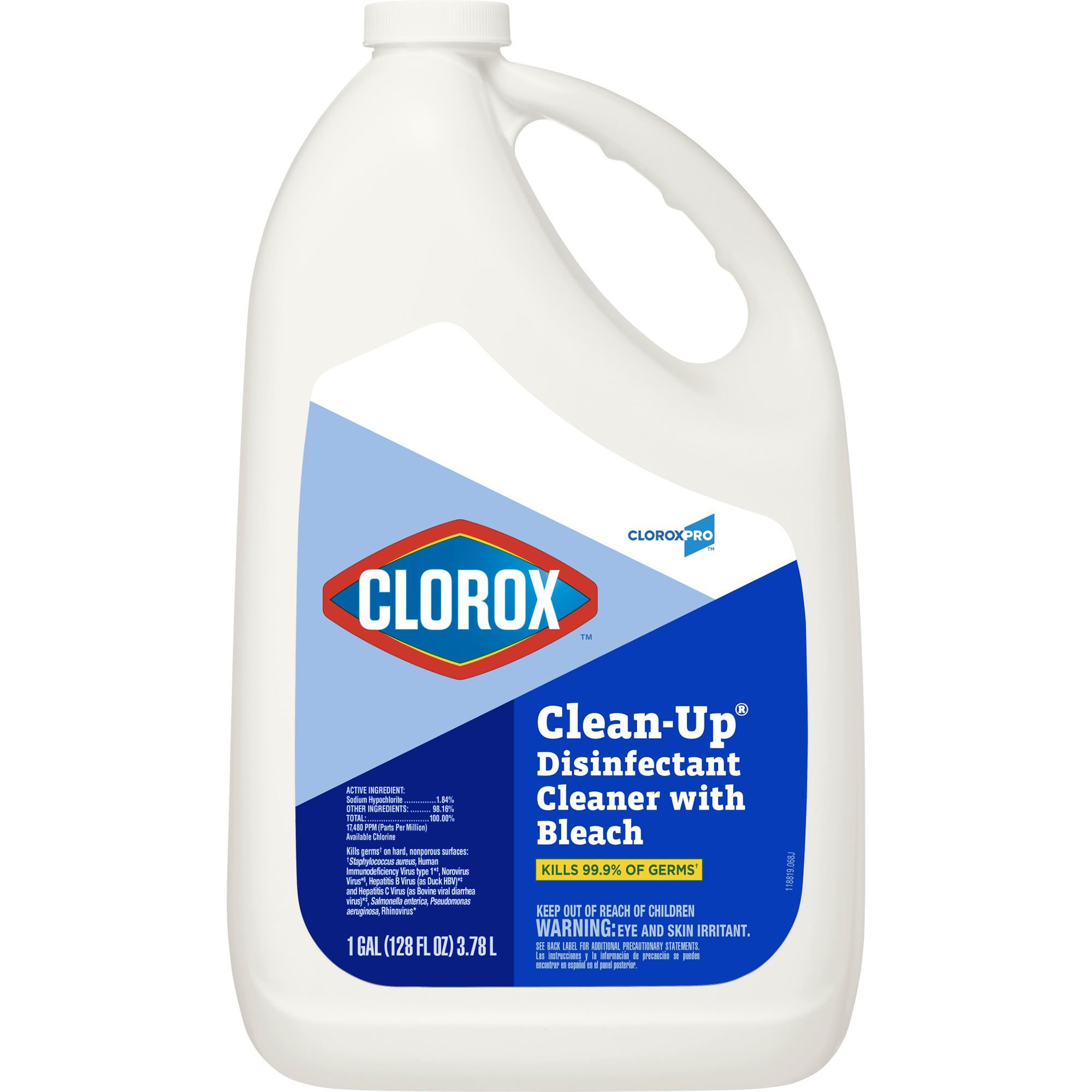 Clorox Pro™ Clorox® Clean-Up® Disinfectant Cleaner with Bleach, Jug, 1 gal.