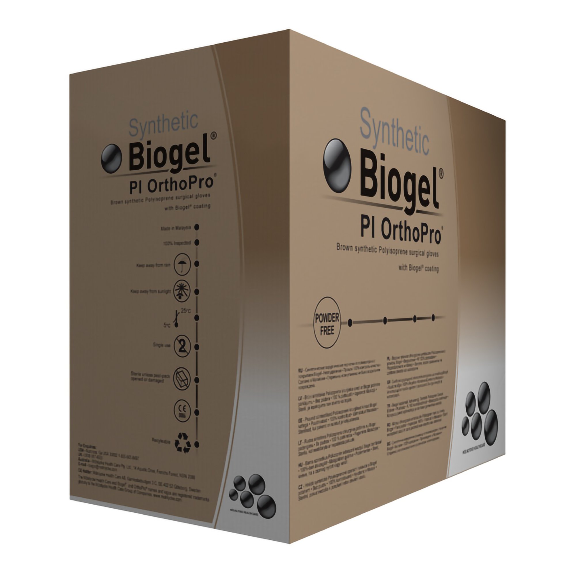 Biogel® PI OrthoPro® Polyisoprene Surgical Glove, Size 7.5, Brown