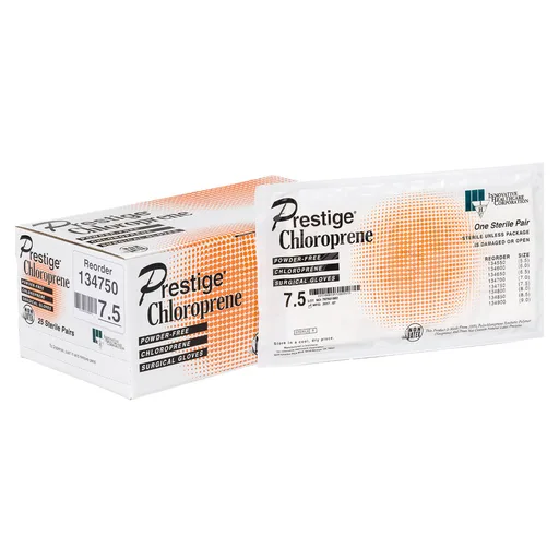 DermAssist® Prestige® Polyisoprene Surgical Glove, Size 7.5, Ivory