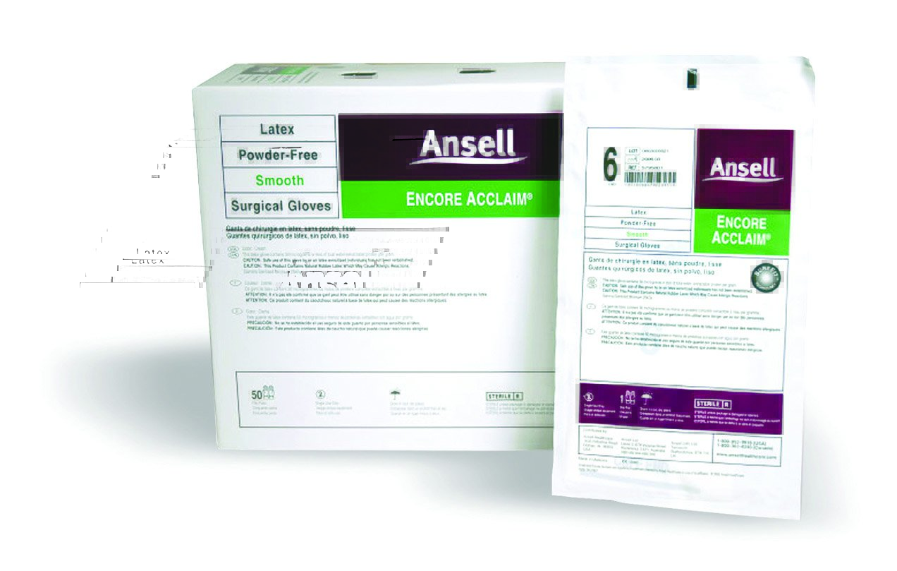 Encore® Latex Acclaim Surgical Glove, Size 6.5, Ivory