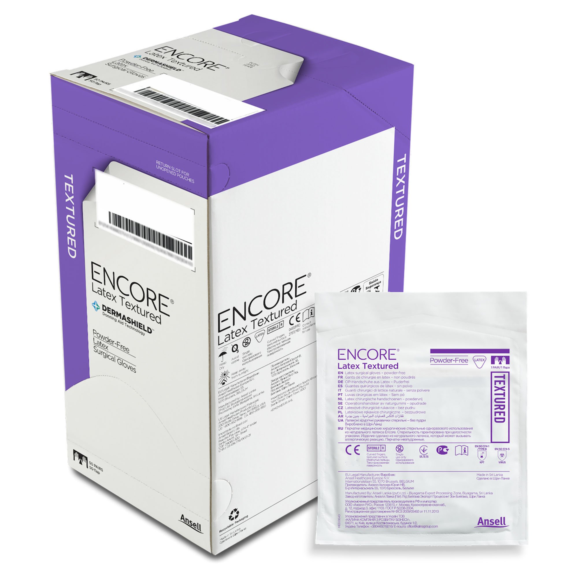 Encore® Latex Textured Surgical Glove, Size 6.5, Ivory - Image 2