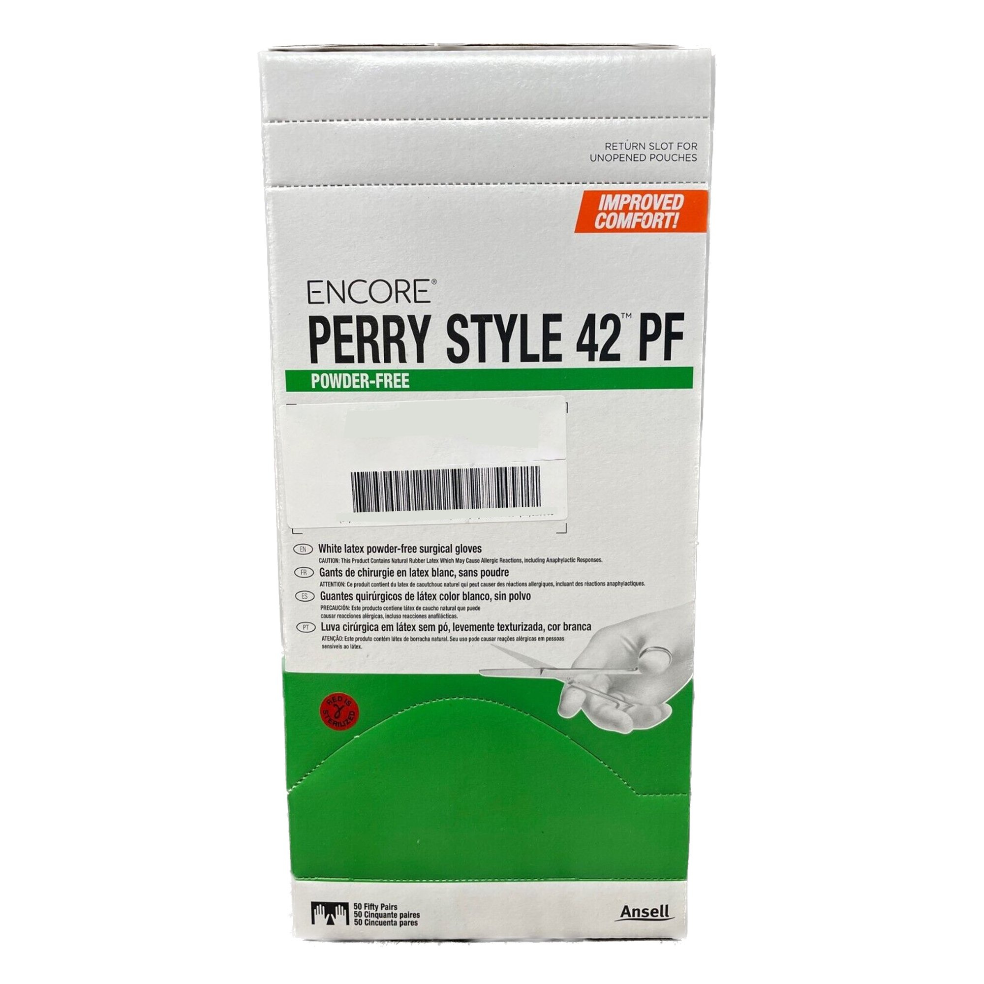 Encore® Perry® Style 42® PF Latex Surgical Glove, Size 7.5, Natural - Image 3