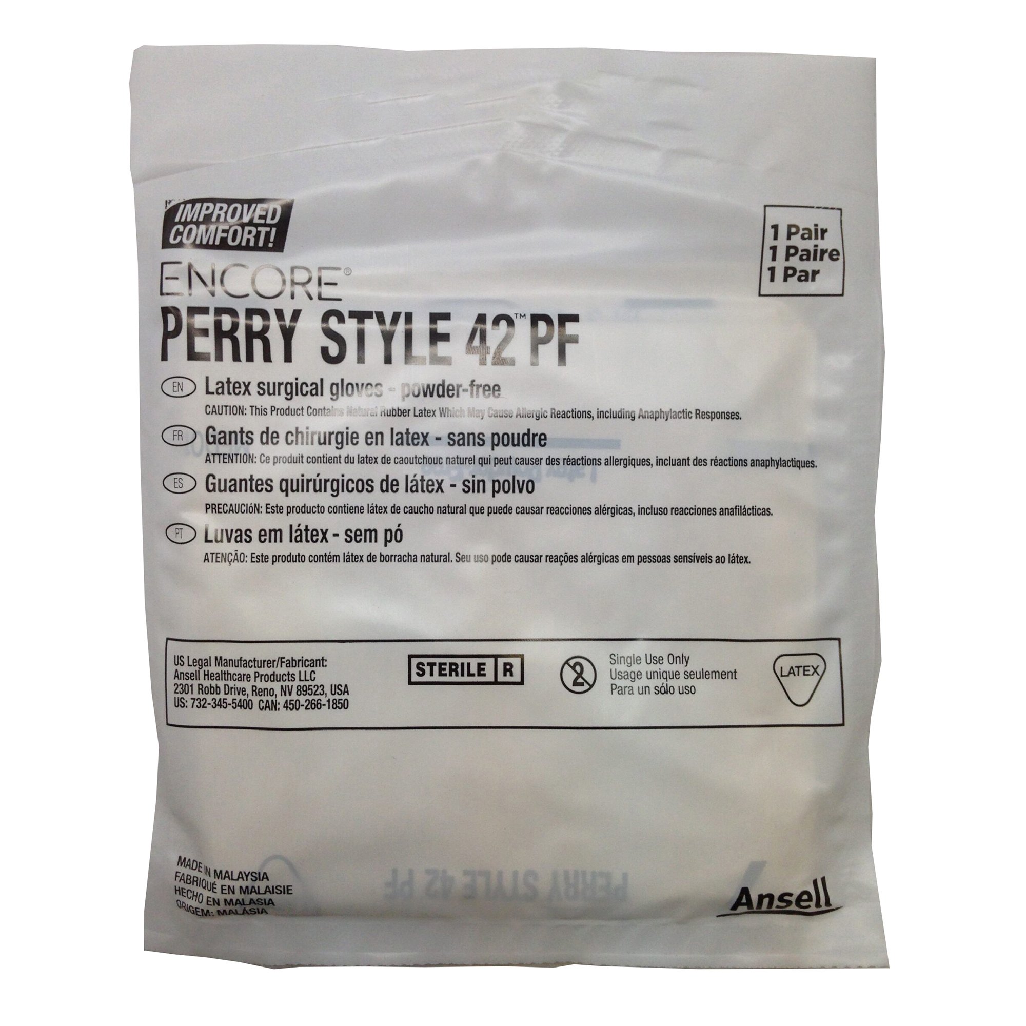 Encore® Perry® Style 42® PF Latex Surgical Glove, Size 8.5, Natural - Image 4
