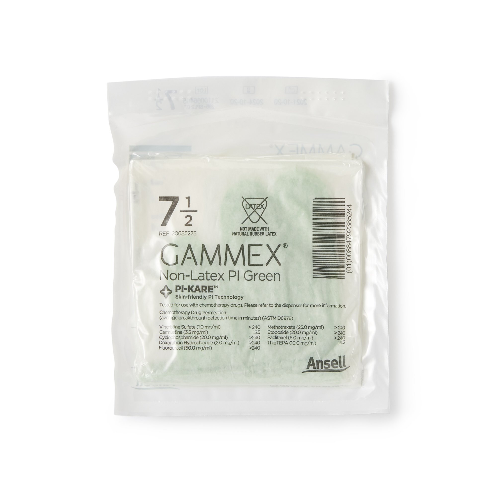 Gammex® Non-Latex PI Green Polyisoprene Surgical Glove, Size 7.5, Light Green - Image 3