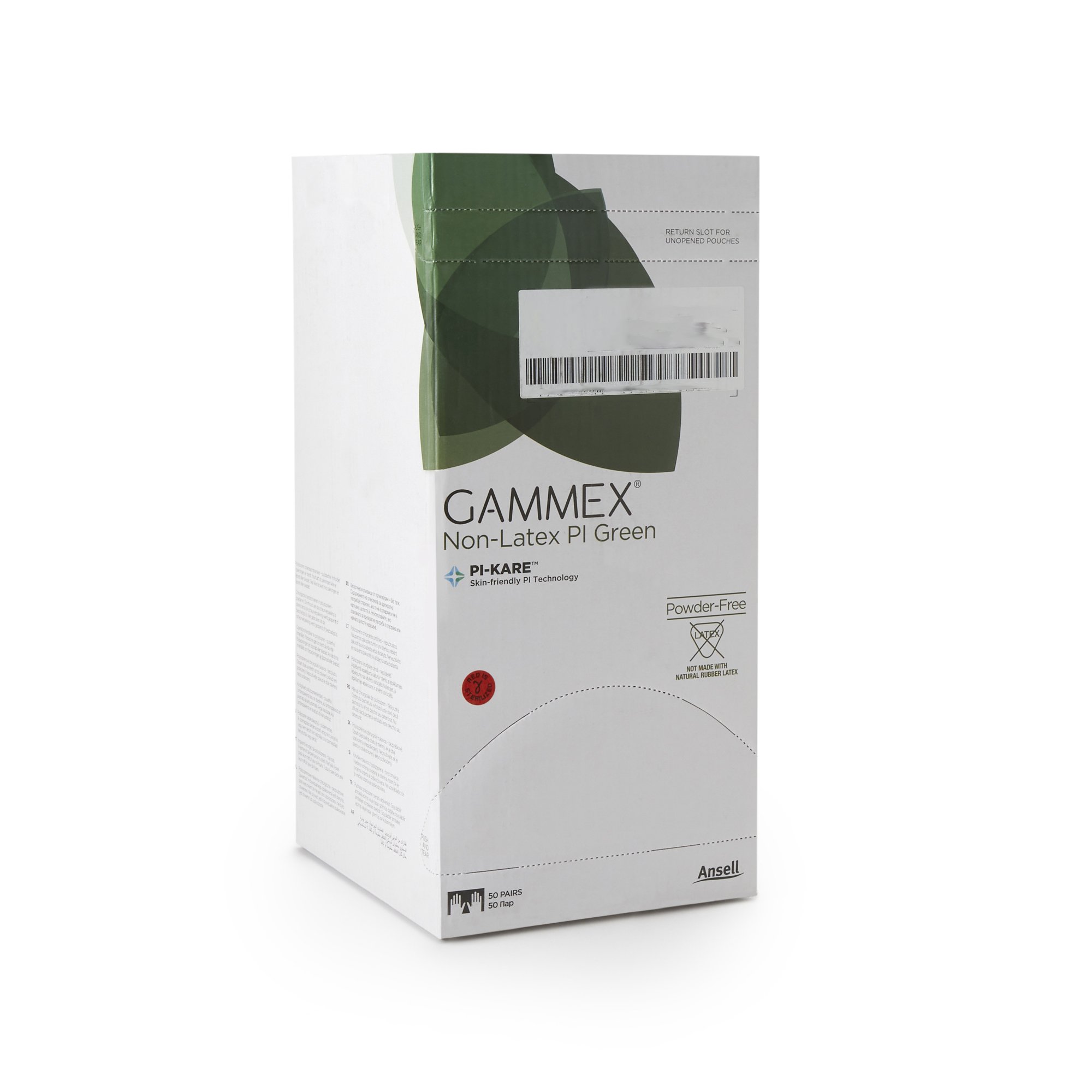 Gammex® Non-Latex PI Green Polyisoprene Surgical Glove, Size 8.5, Light Green - Image 2
