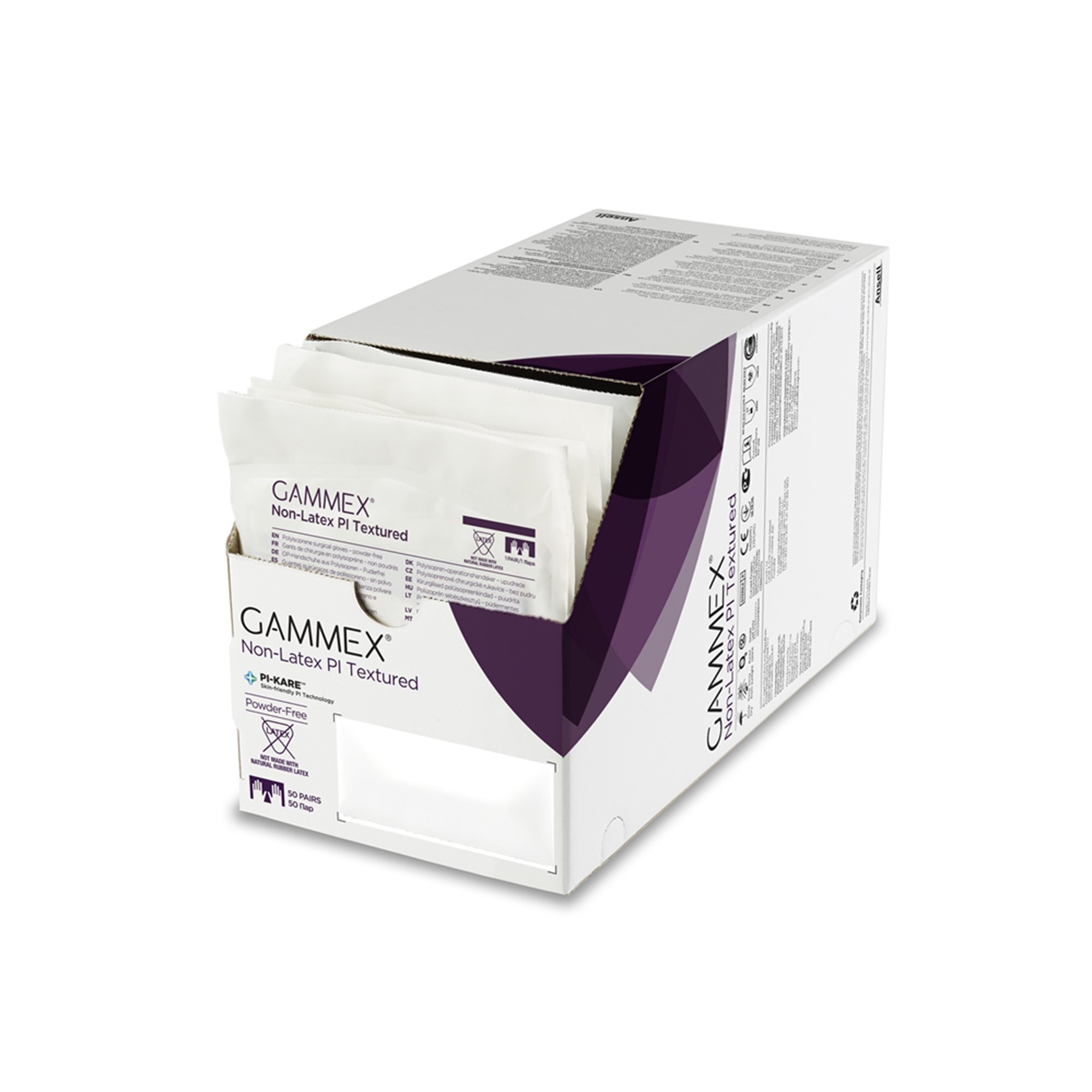 Gammex® Non-Latex PI Textured Polyisoprene Surgical Glove, Size 8.5, White - Image 2