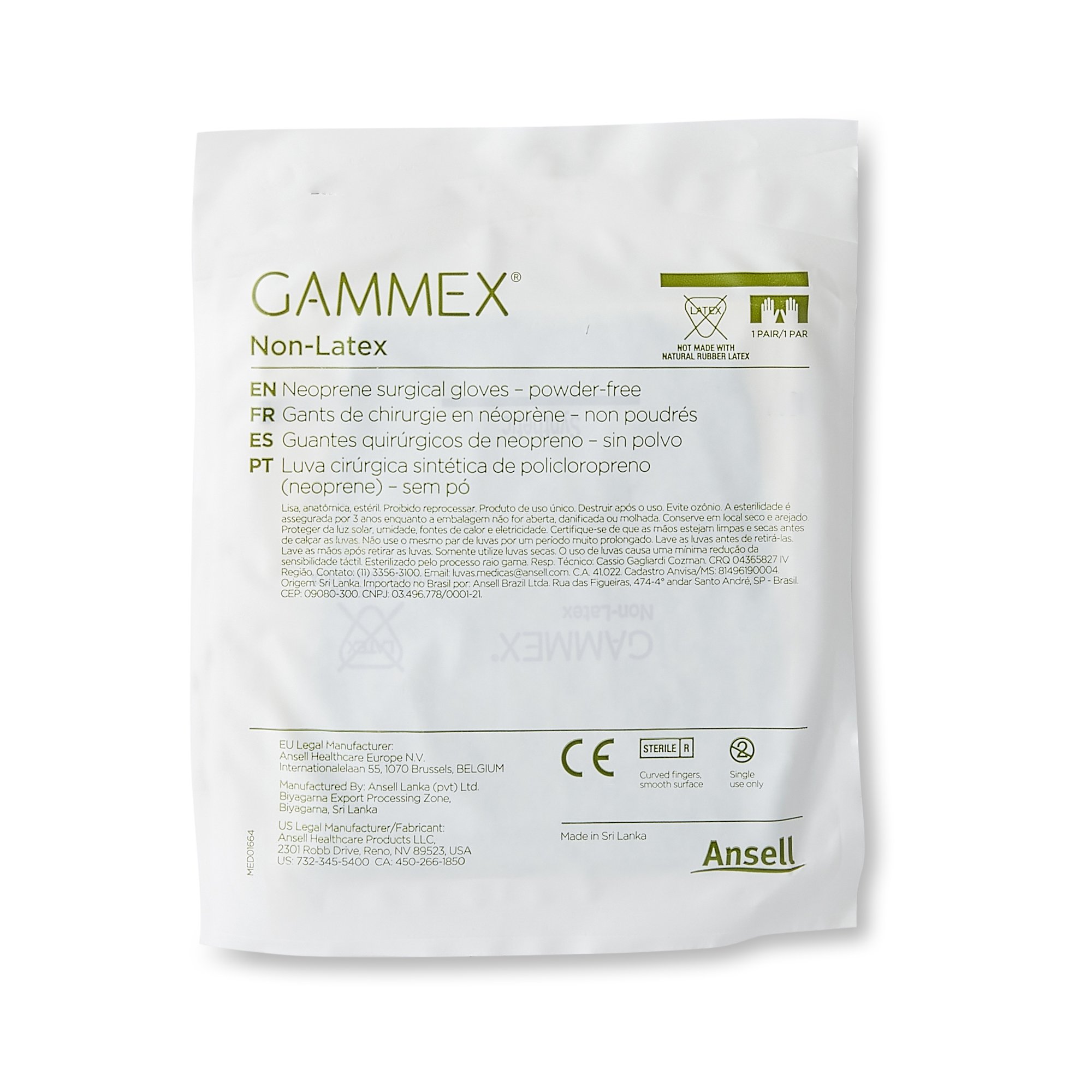 Gammex® Non-Latex Polyisoprene Surgical Glove, Size 9, Green - Image 3