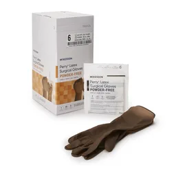 McKesson Perry® Latex Surgical Glove, Size 6, Brown