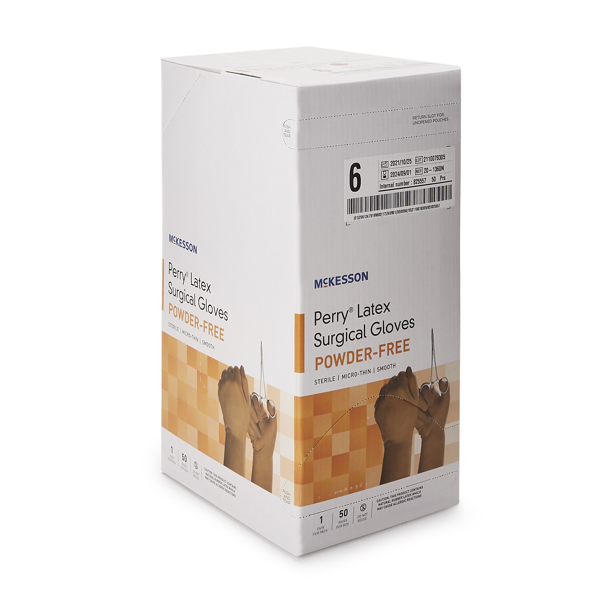 McKesson Perry® Latex Surgical Glove, Size 6, Brown - Image 7