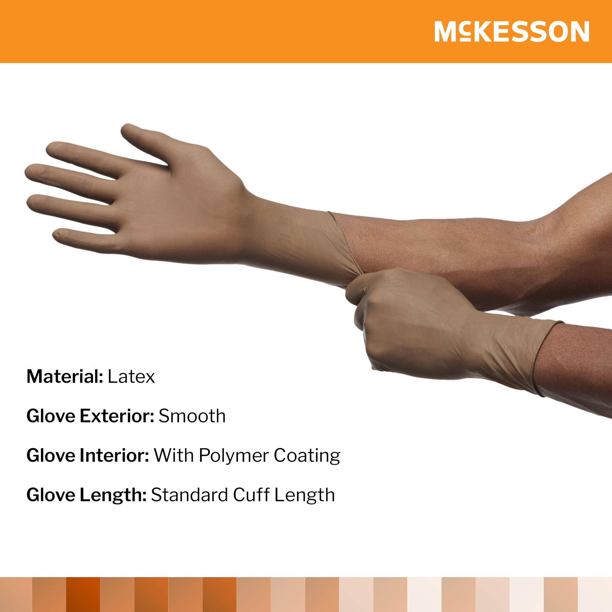 McKesson Perry® Latex Surgical Glove, Size 7, Brown - Image 3