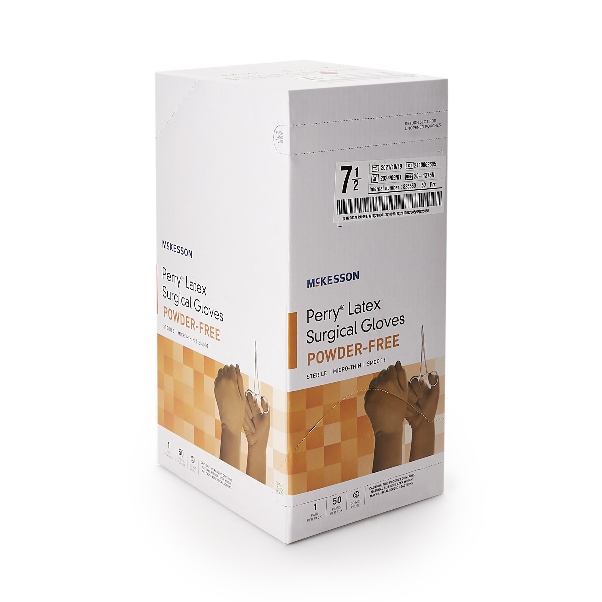 McKesson Perry® Latex Surgical Glove, Size 7.5, Brown - Image 6