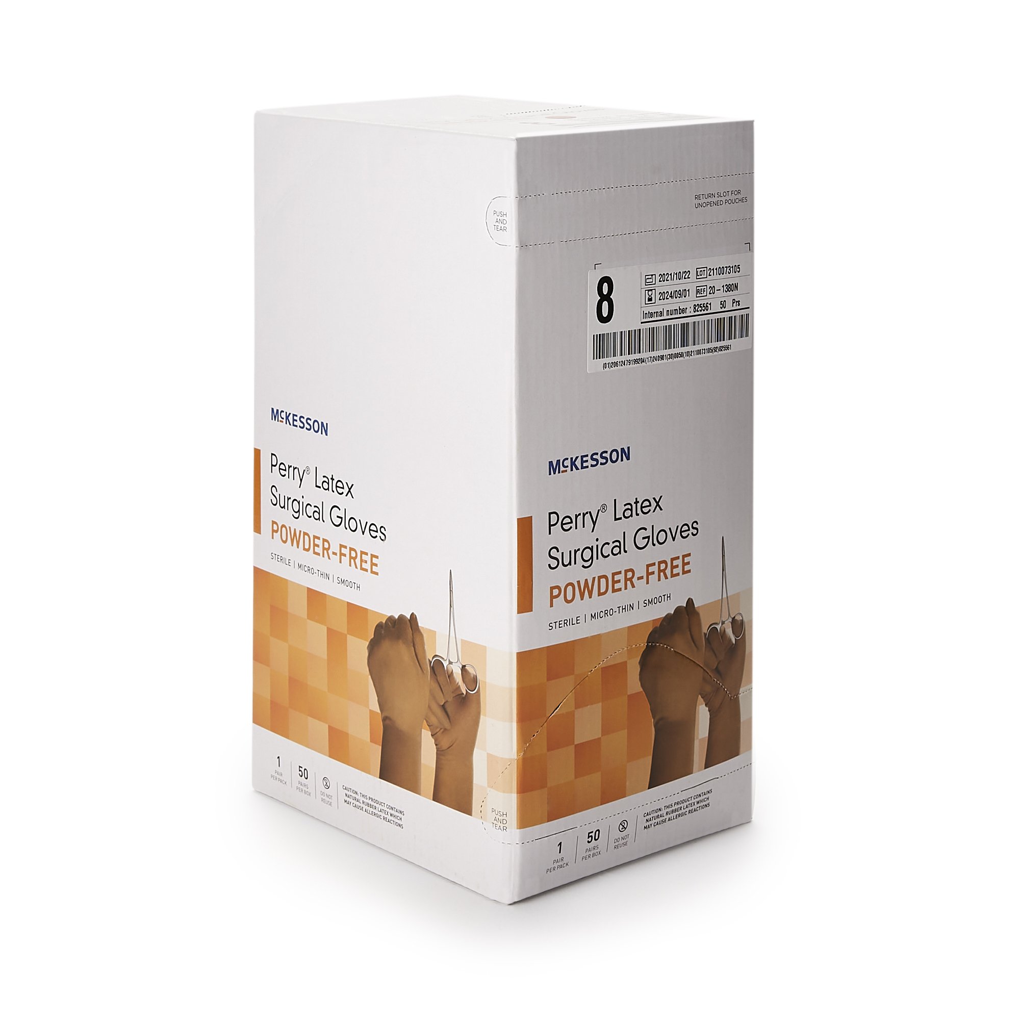 McKesson Perry® Latex Surgical Glove, Size 8, Brown - Image 6