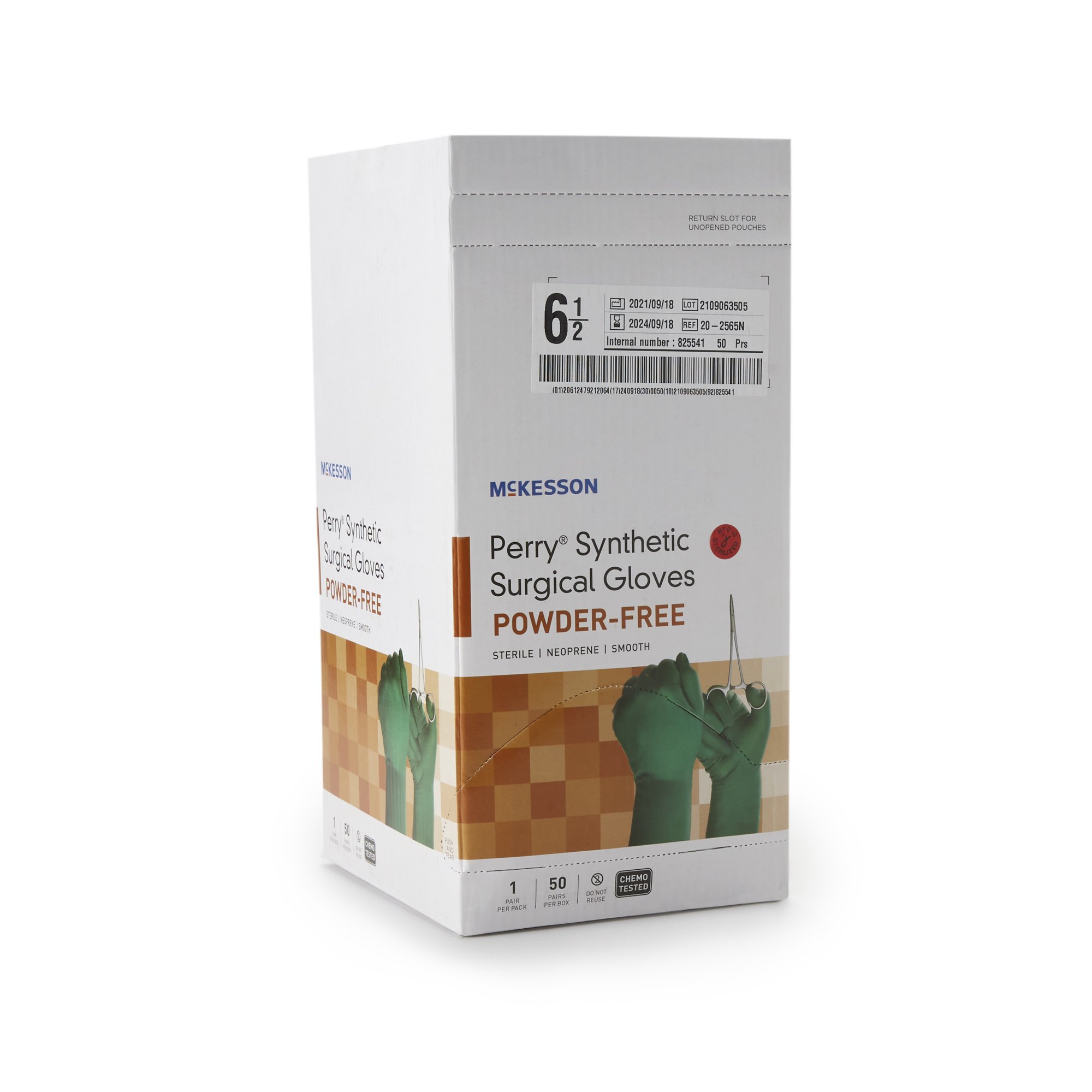 McKesson Perry® Performance Plus Polychloroprene Surgical Glove, Size 6.5, Green - Image 6