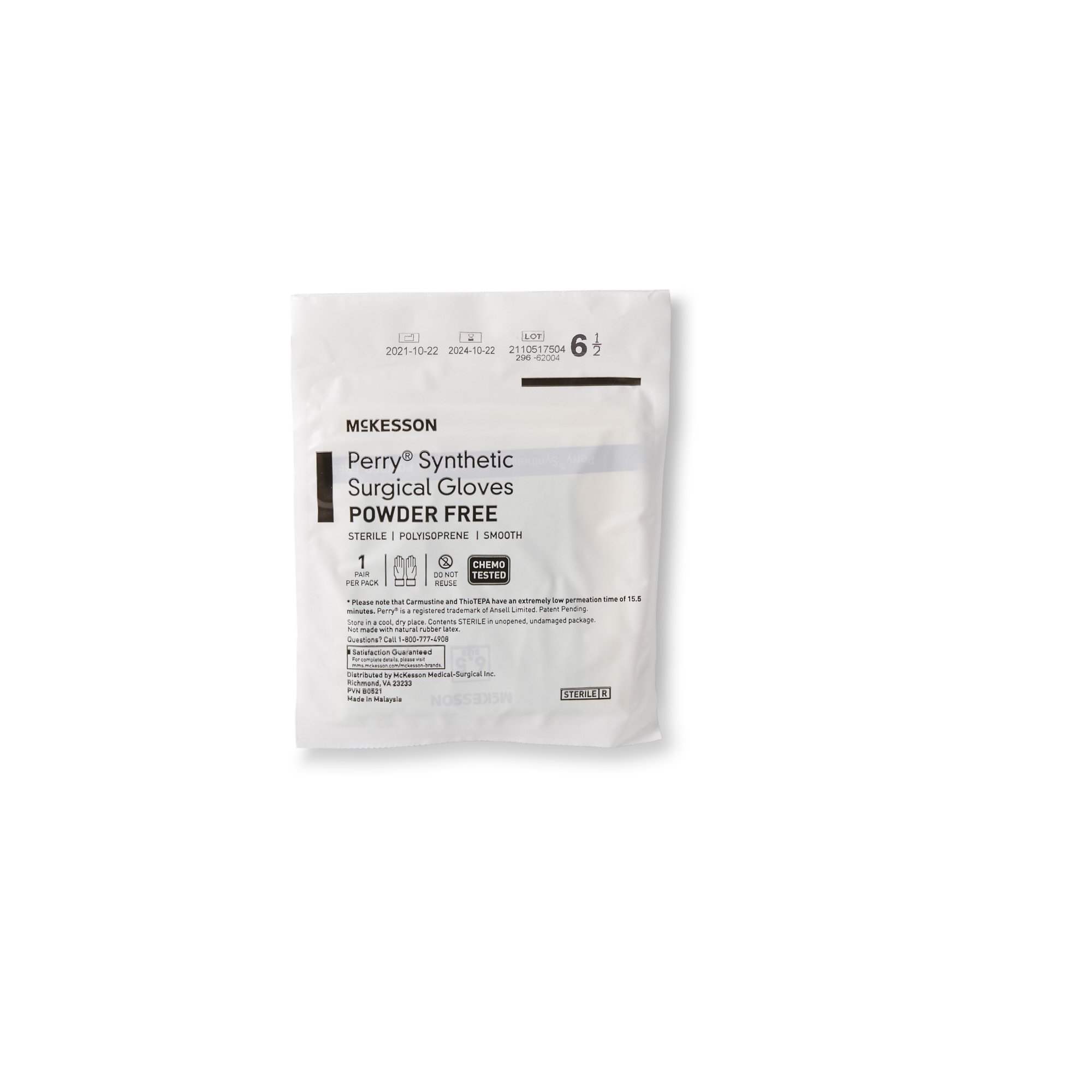 McKesson Perry® Performance Plus Polyisoprene Surgical Glove, Size 6.5, Green - Image 5