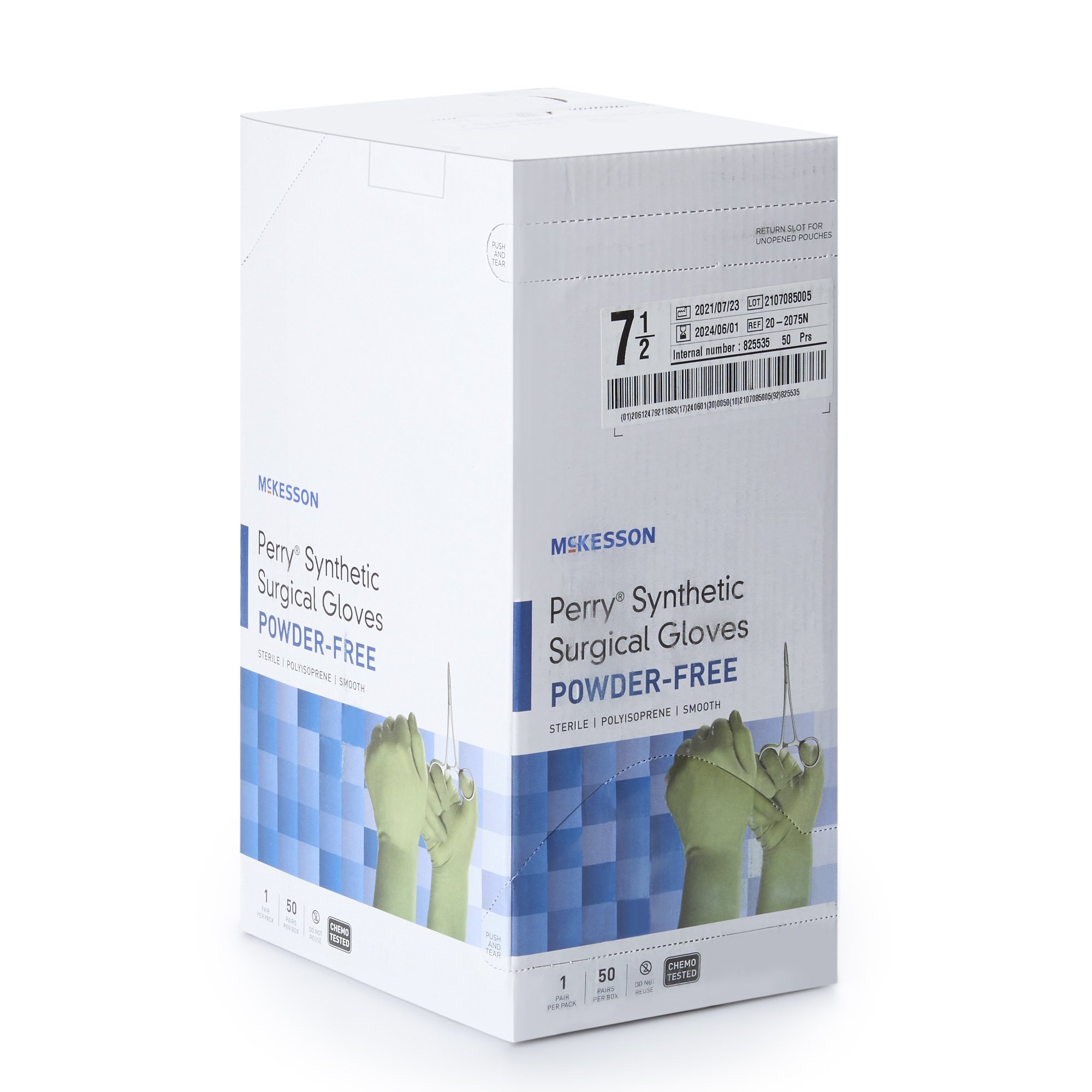 McKesson Perry® Performance Plus Polyisoprene Surgical Glove, Size 7.5, Green - Image 5