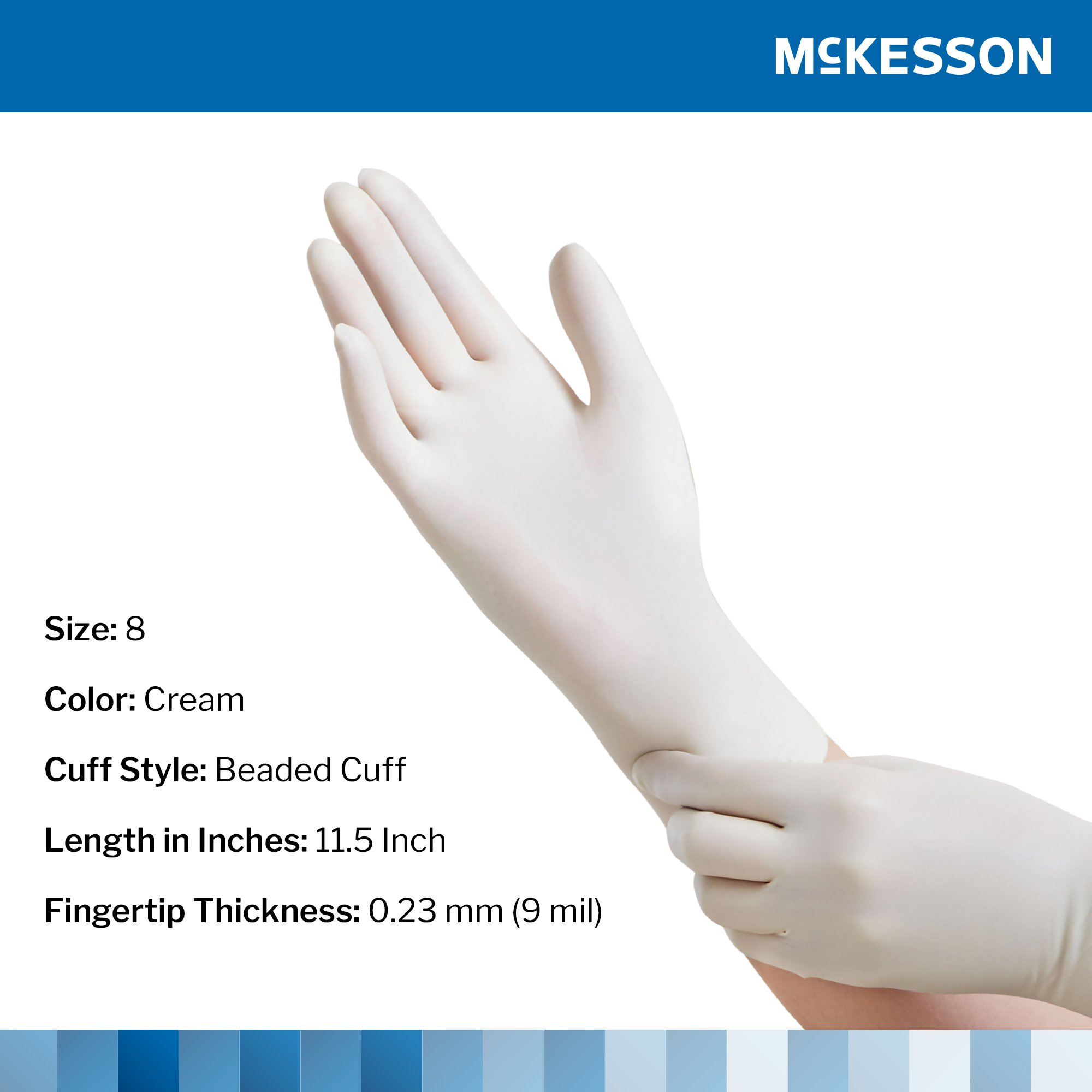 McKesson Perry® Performance Plus Surgical Glove, Size 8, Cream - Image 2
