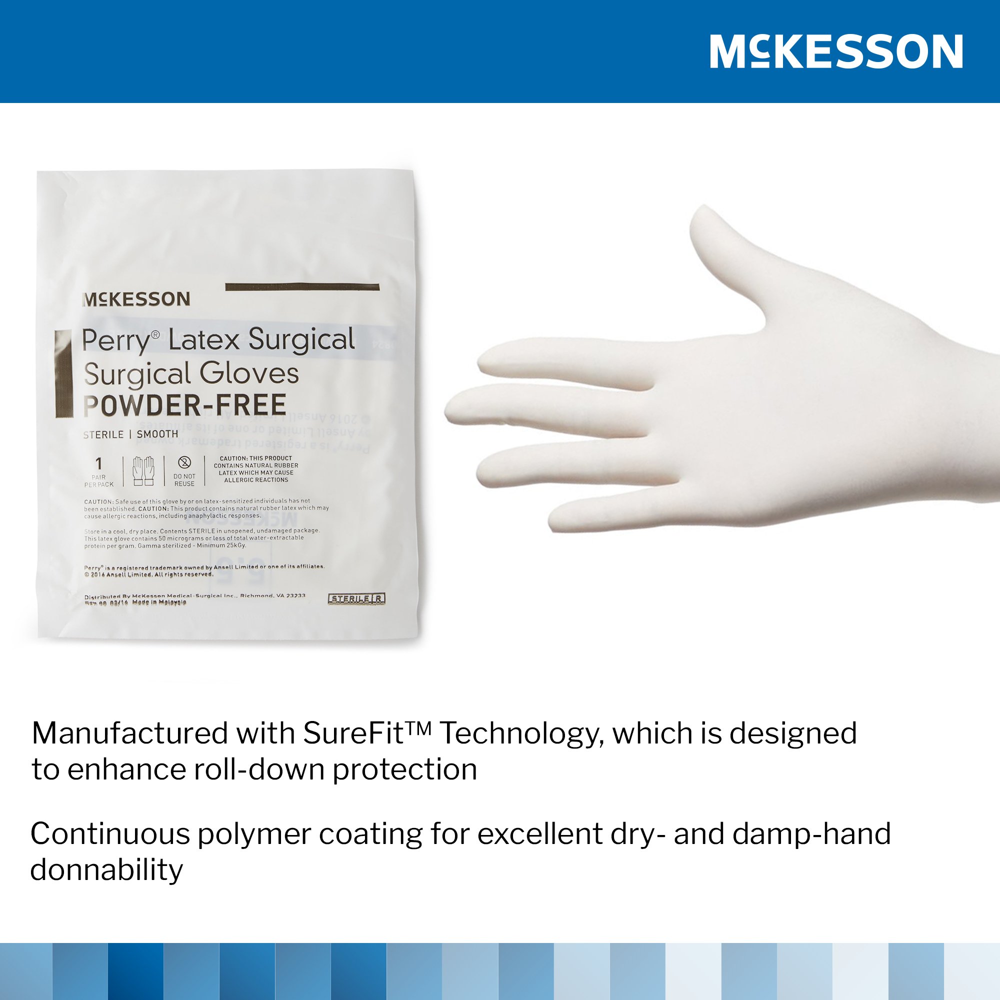 McKesson Perry® Performance Plus Surgical Glove, Size 9, Cream - Image 4