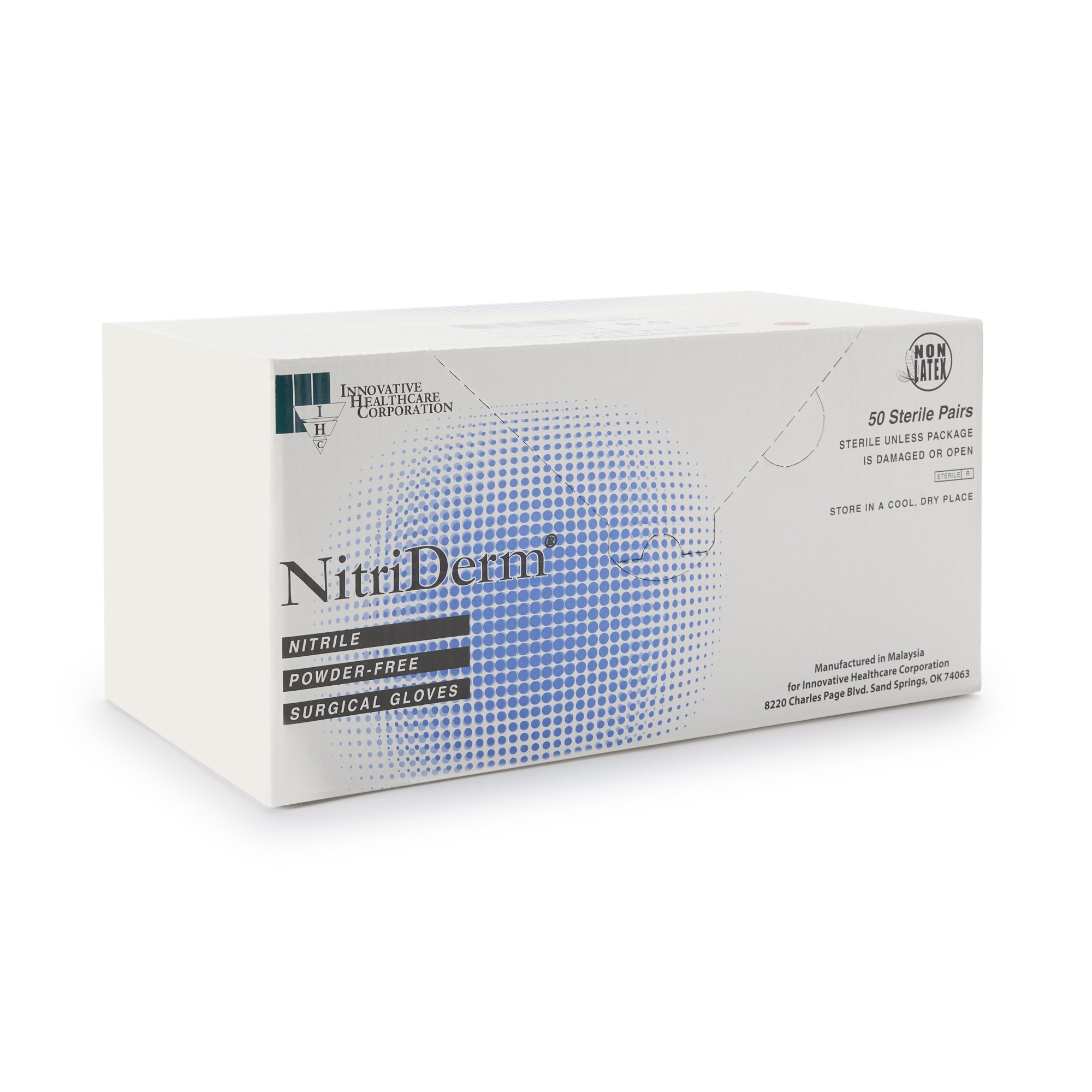 NitriDerm® Nitrile Surgical Glove, Size 7.5, White - Image 2